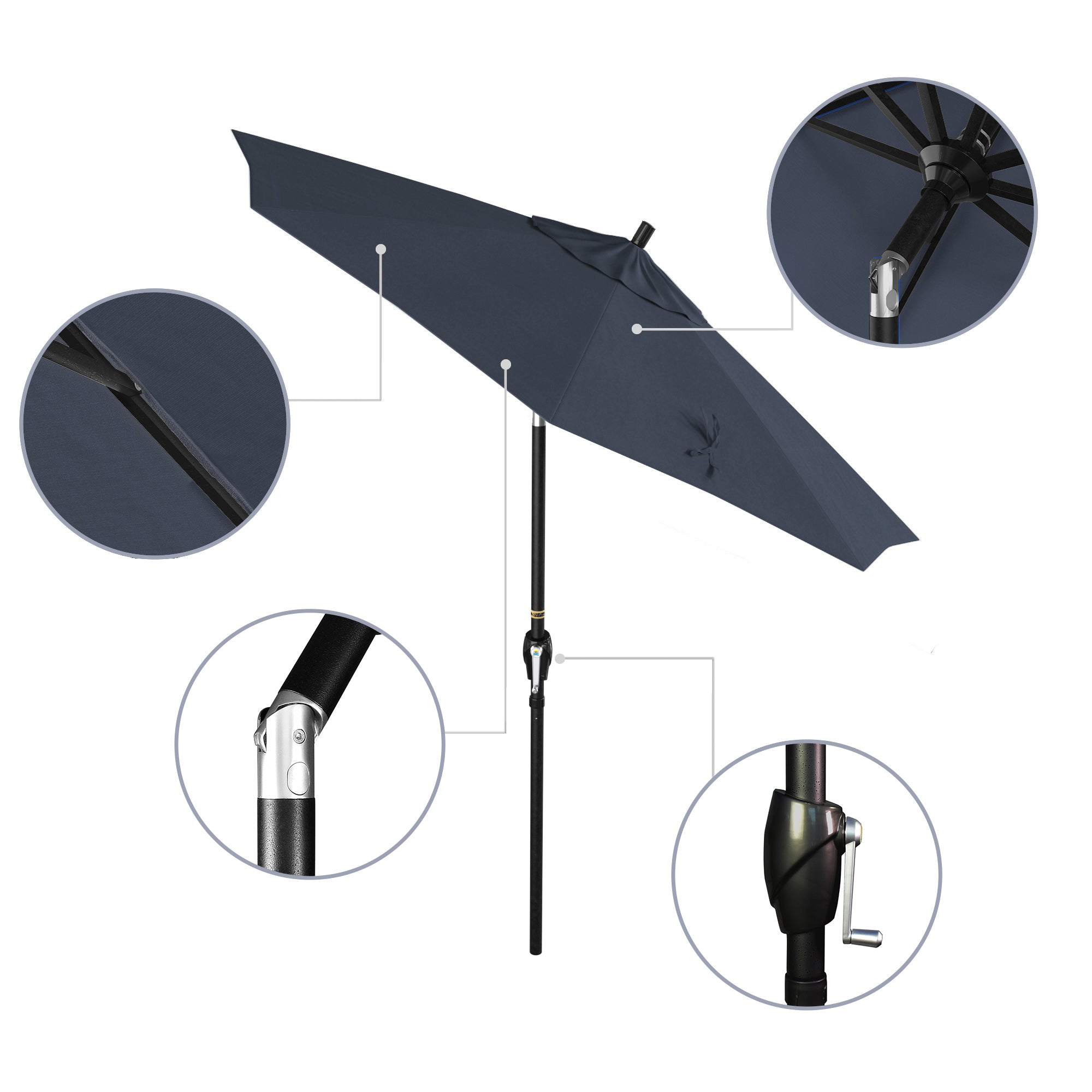 7.5' Pacific Trail Series Patio Umbrella - Sunbrella Fabric