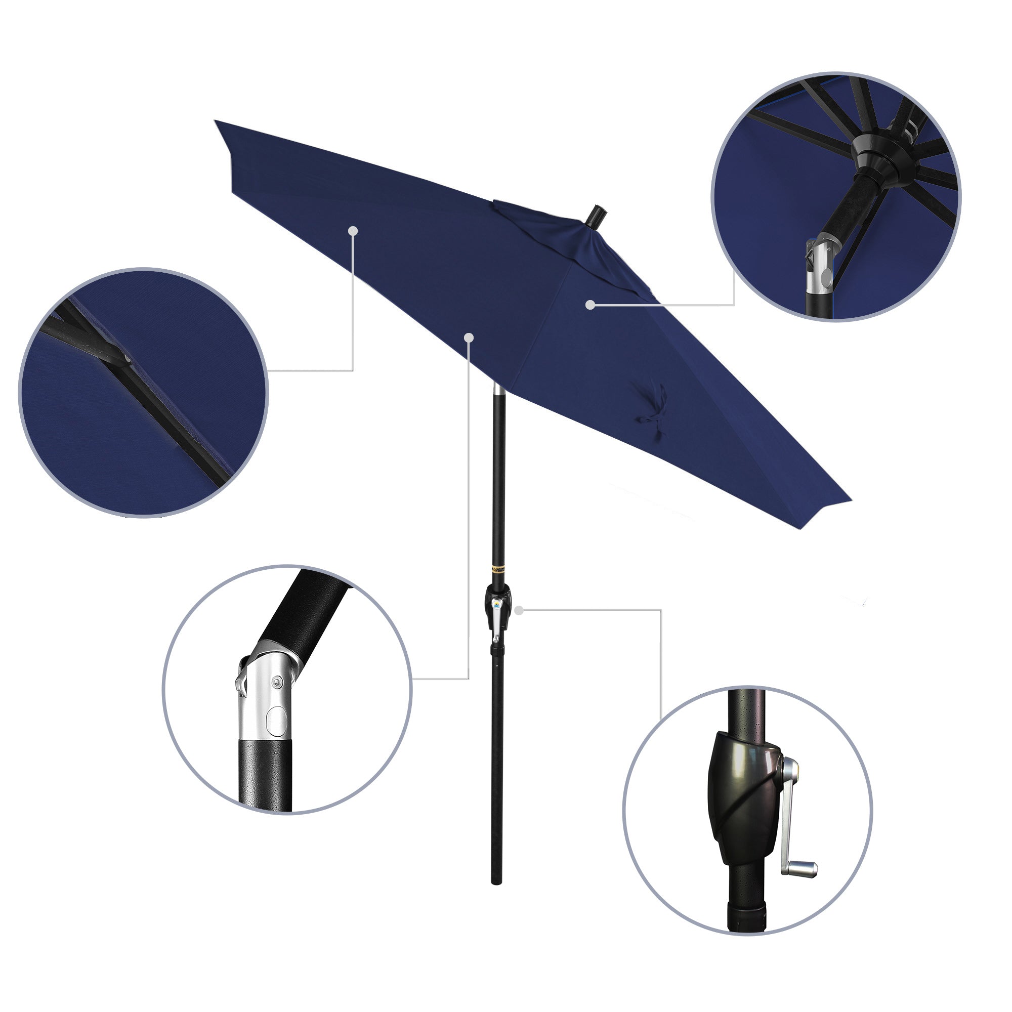 7.5' Pacific Trail Series Patio Umbrella - Sunbrella Fabric