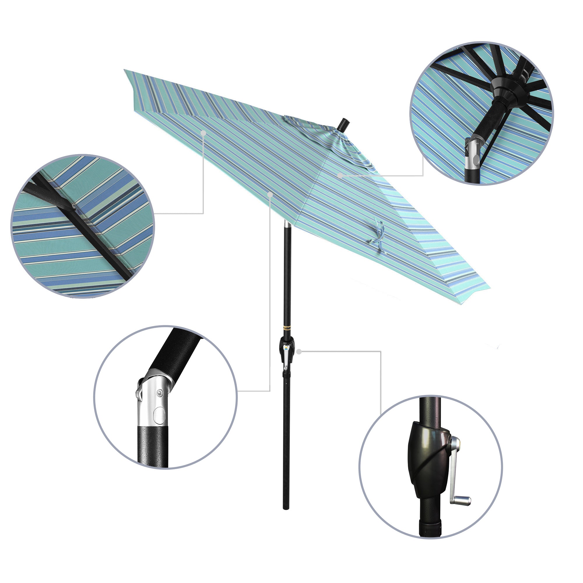 7.5' Pacific Trail Series Patio Umbrella - Sunbrella Fabric