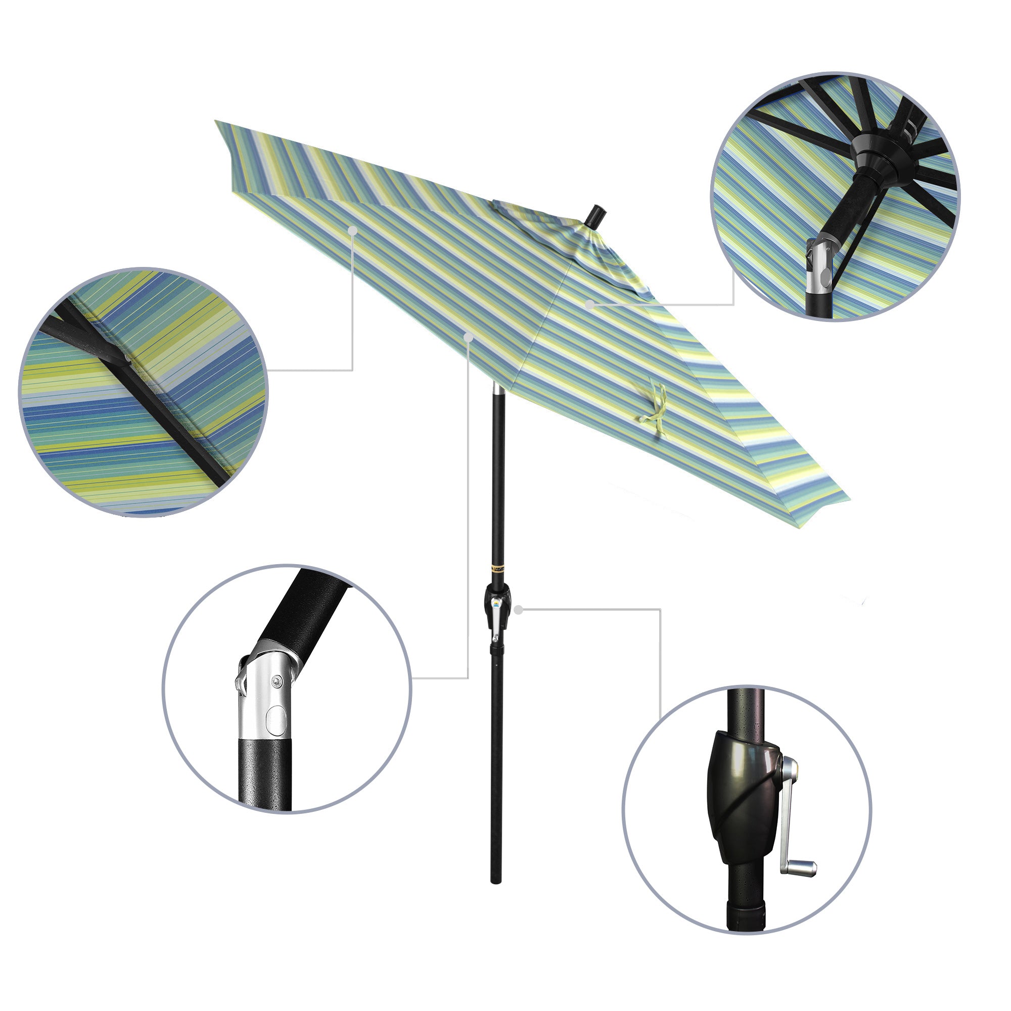 7.5' Pacific Trail Series Patio Umbrella - Sunbrella Fabric