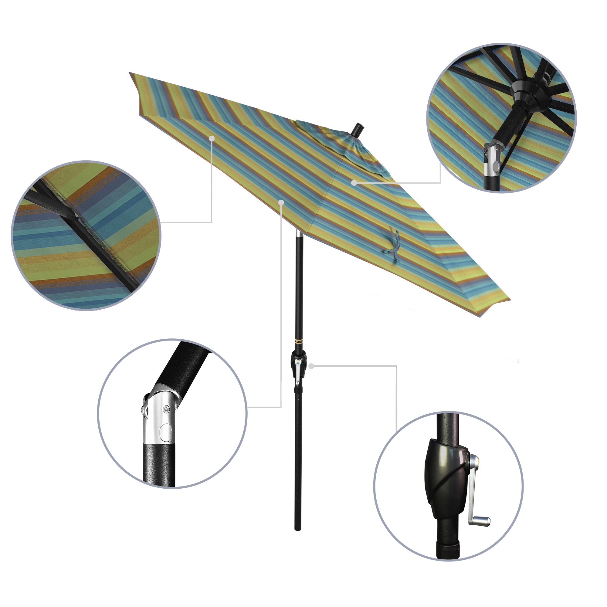 7.5' Pacific Trail Series Patio Umbrella - Sunbrella Fabric