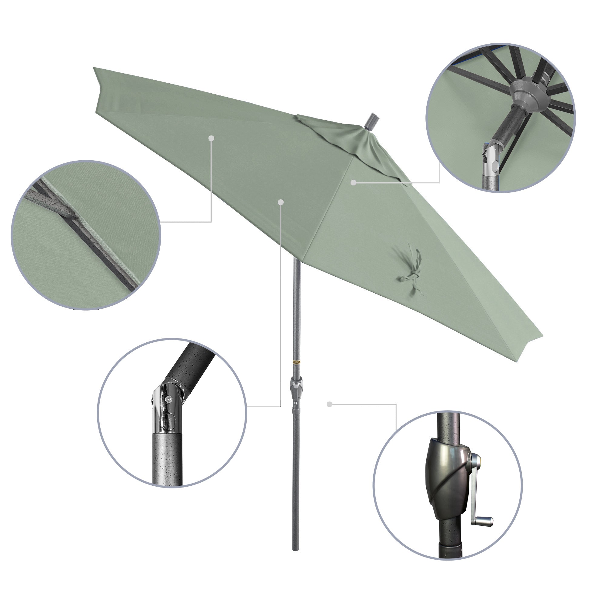 9' Pacific Trail Series Patio Umbrella - Sunbrella Fabric