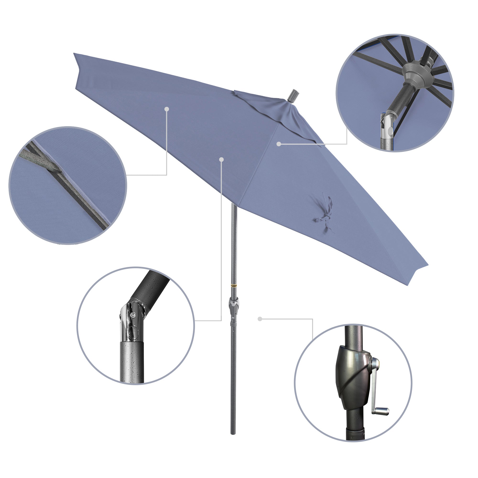9' Pacific Trail Series Patio Umbrella - Sunbrella Fabric