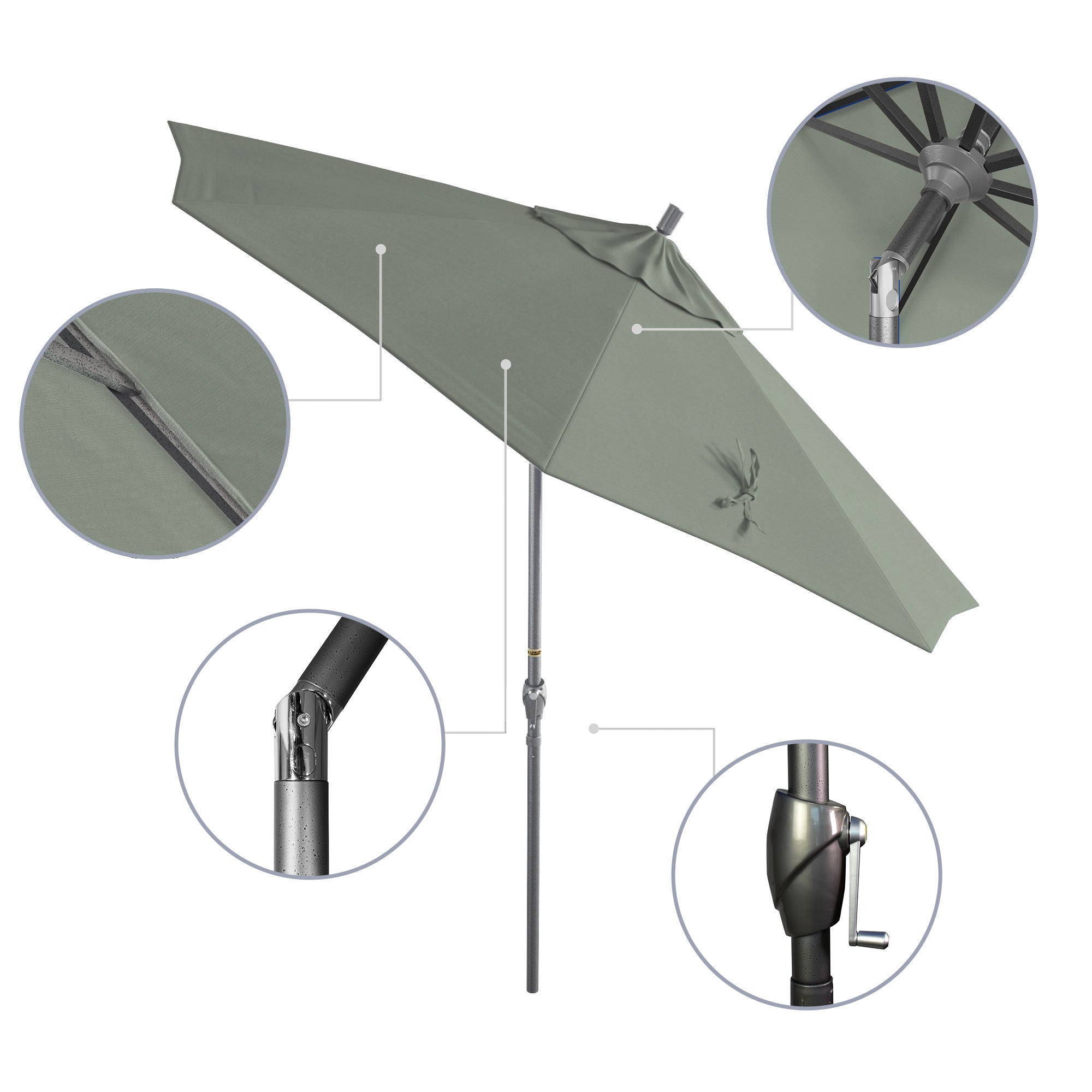 9' Pacific Trail Series Patio Umbrella - Sunbrella Fabric