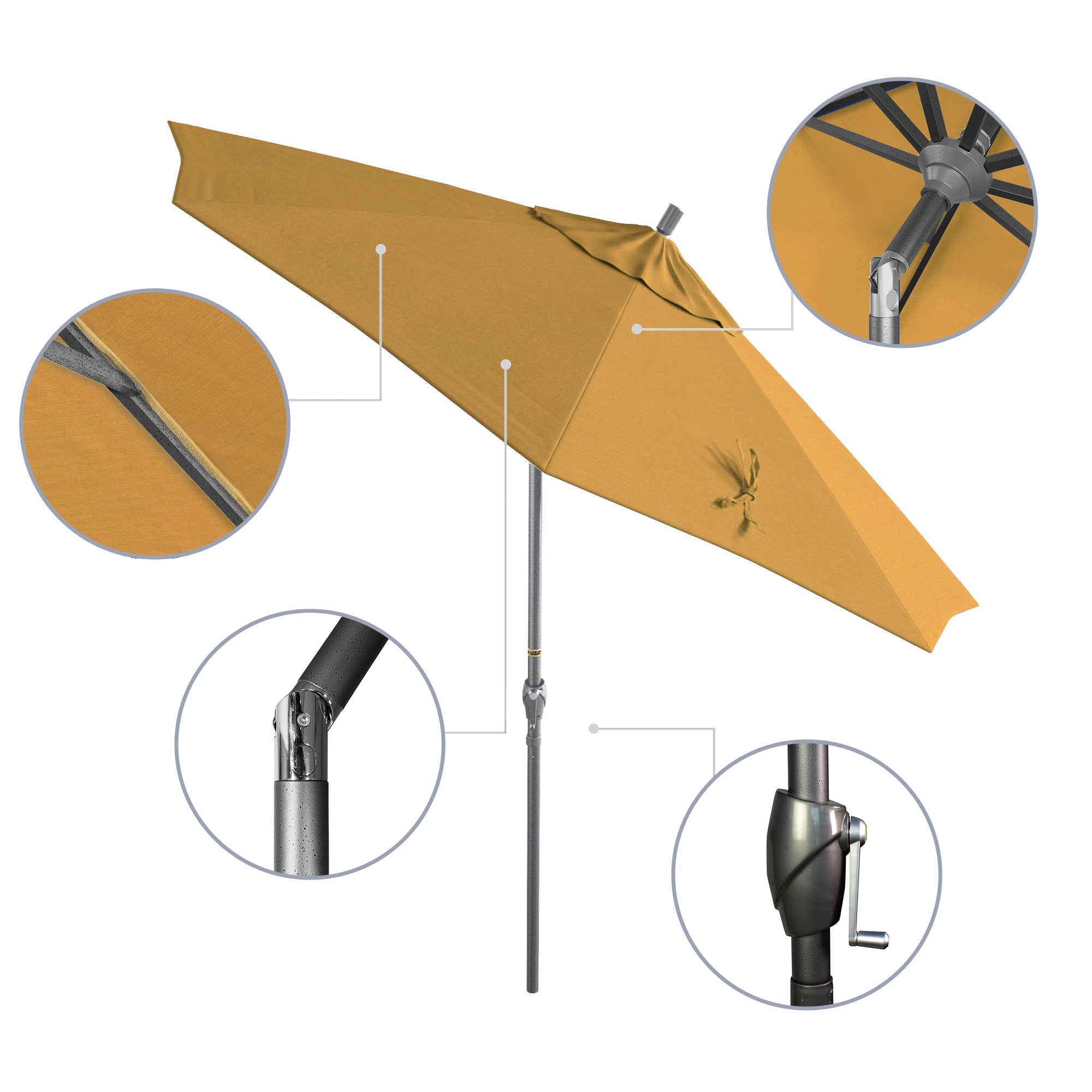9' Pacific Trail Series Patio Umbrella - Sunbrella Fabric