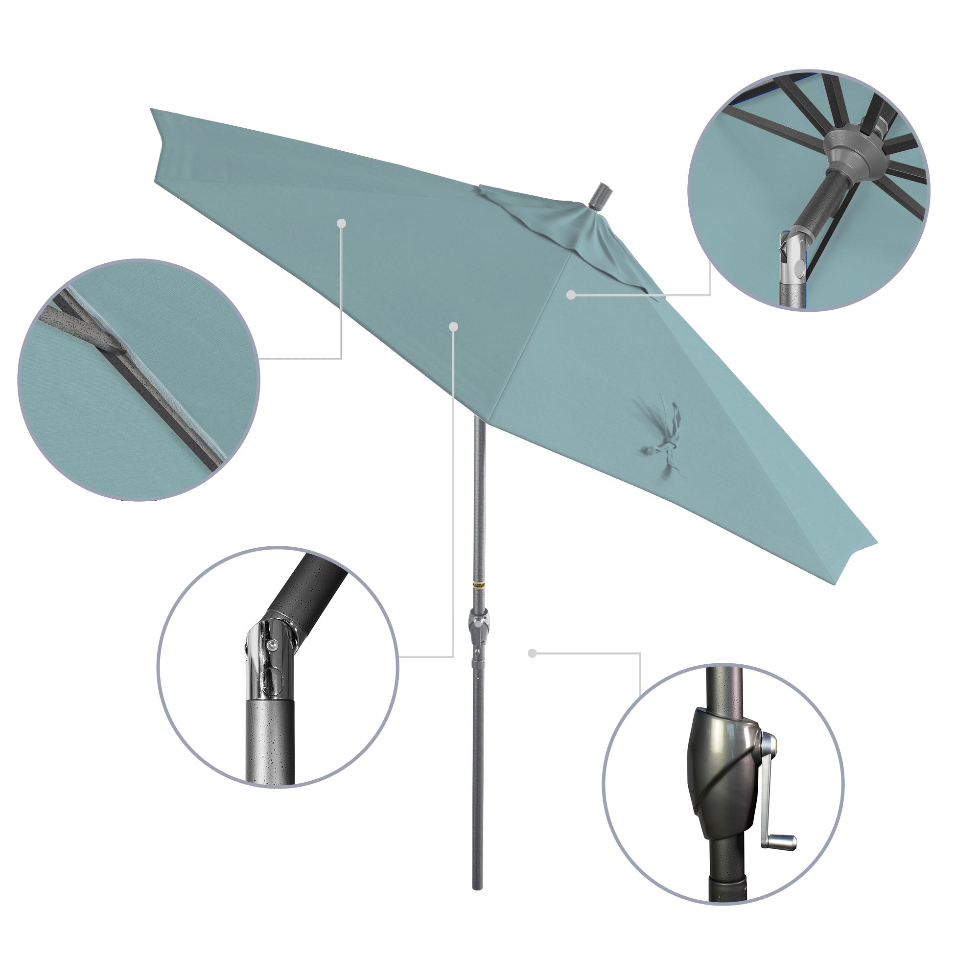 9' Pacific Trail Series Patio Umbrella - Sunbrella Fabric