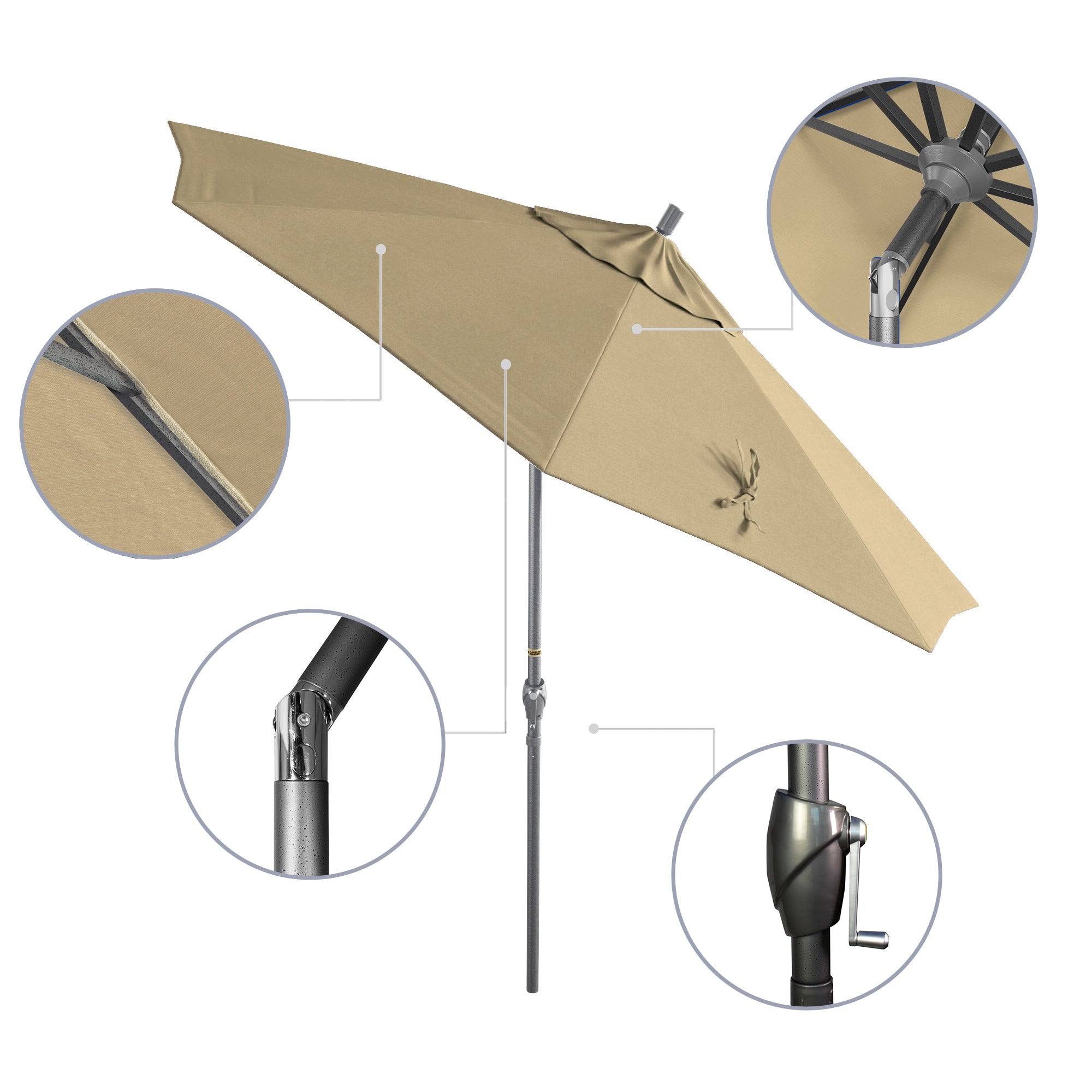 9' Pacific Trail Series Patio Umbrella - Sunbrella Fabric
