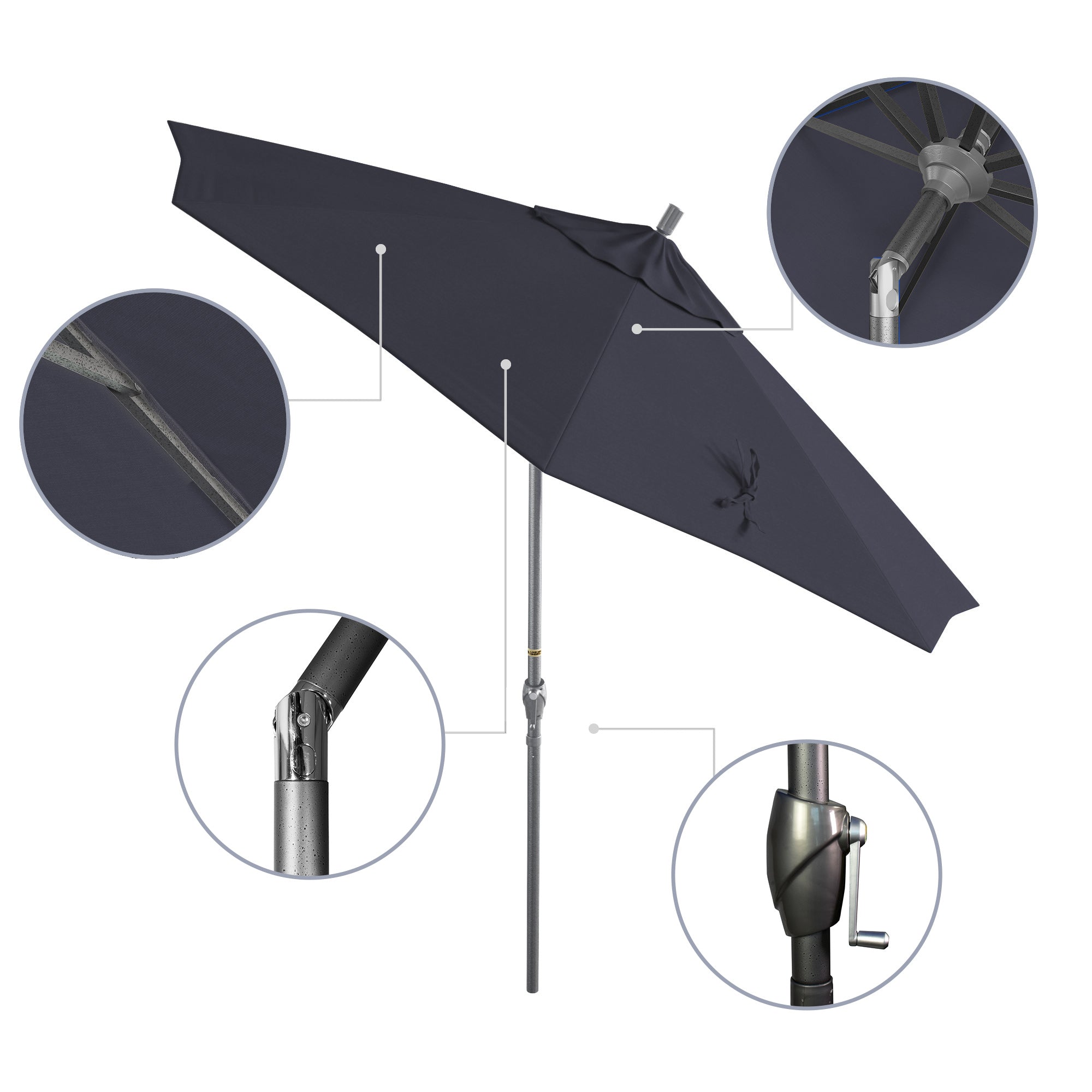 9' Pacific Trail Series Patio Umbrella - Sunbrella Fabric