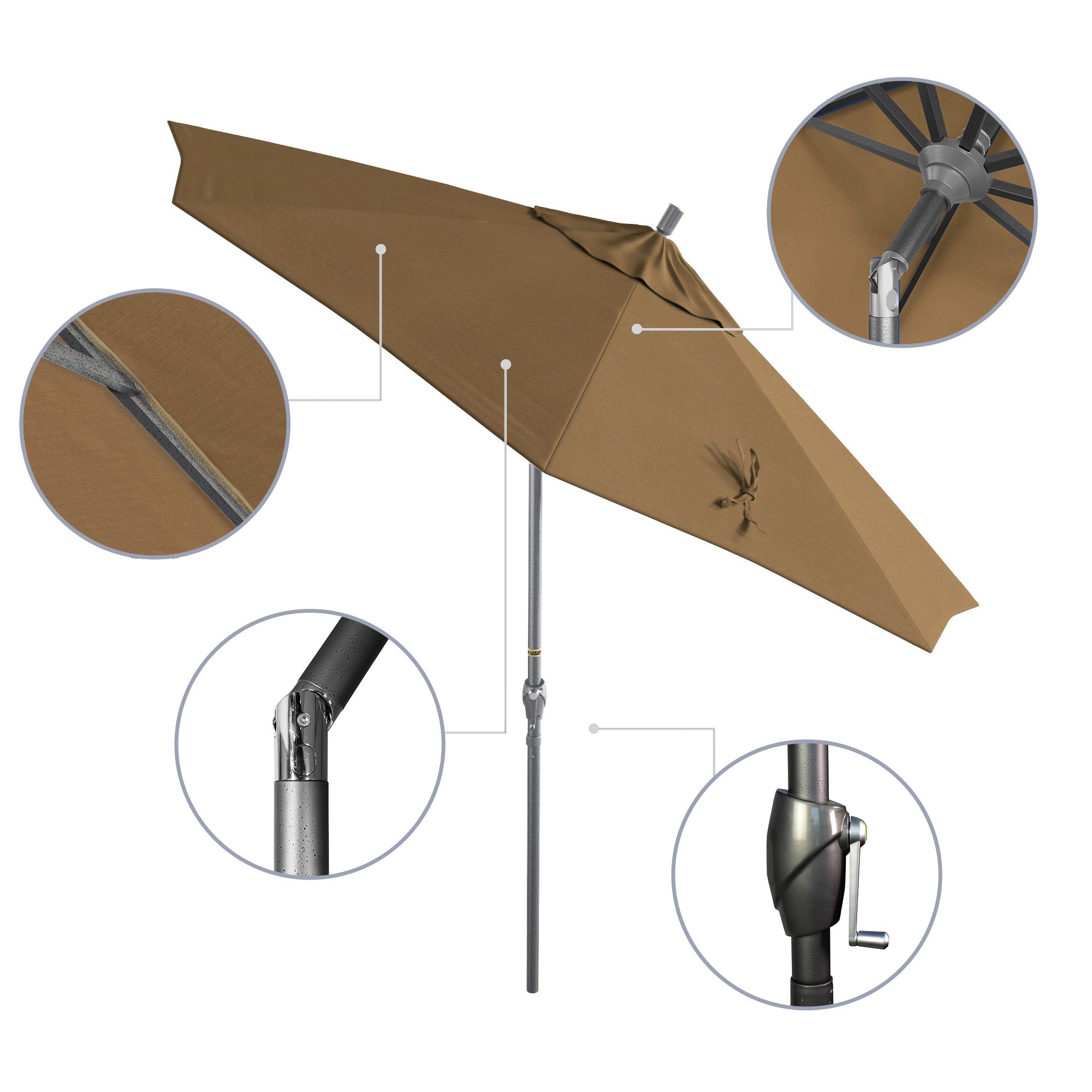 9' Pacific Trail Series Patio Umbrella - Sunbrella Fabric
