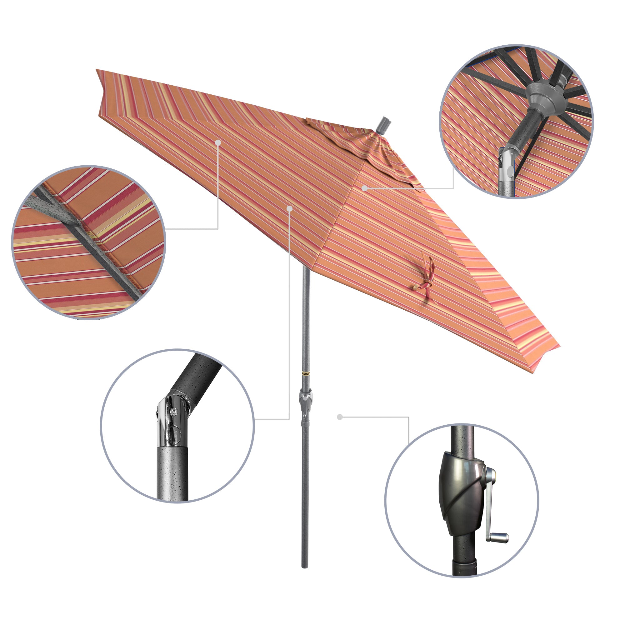 9' Pacific Trail Series Patio Umbrella - Sunbrella Fabric