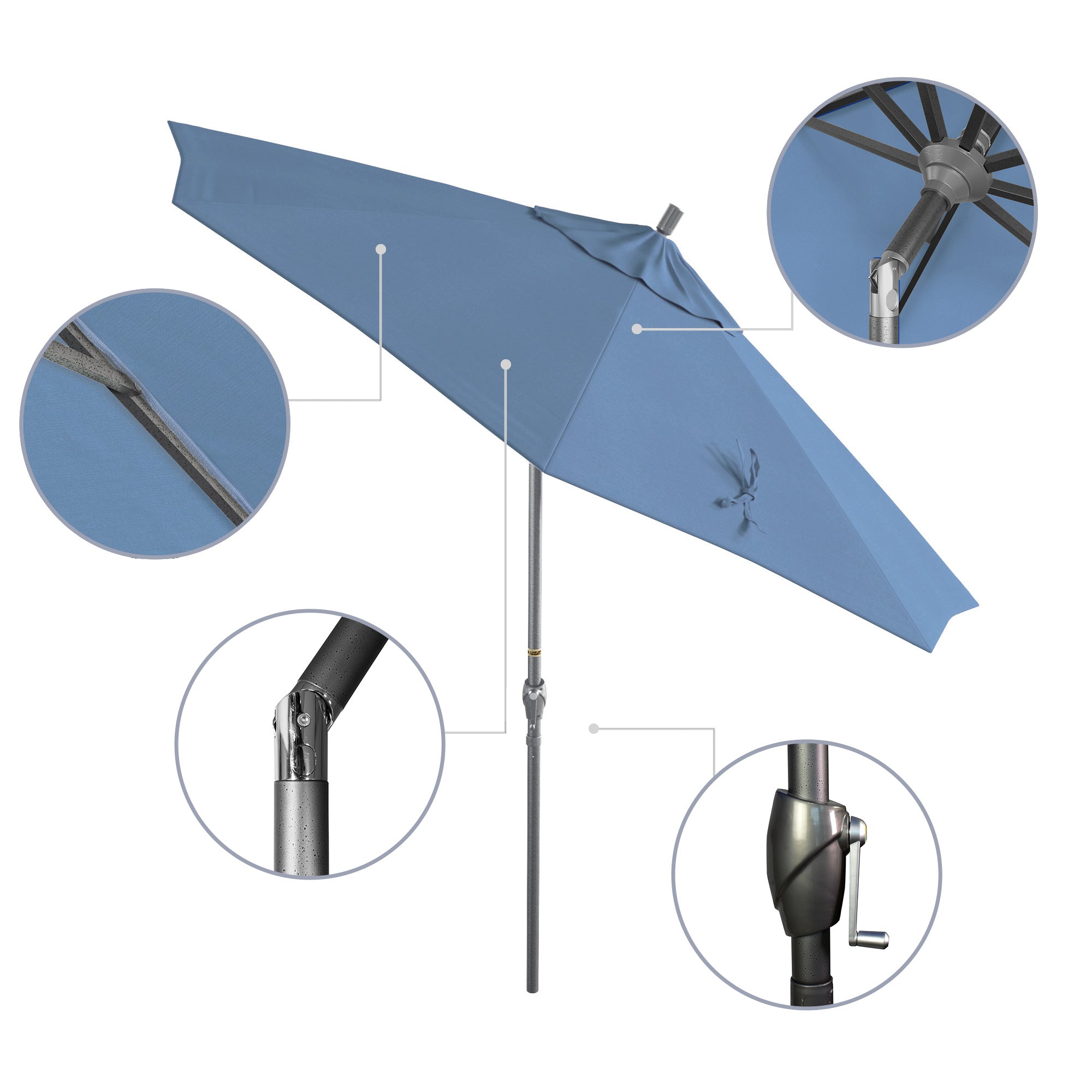 9' Pacific Trail Series Patio Umbrella - Sunbrella Fabric