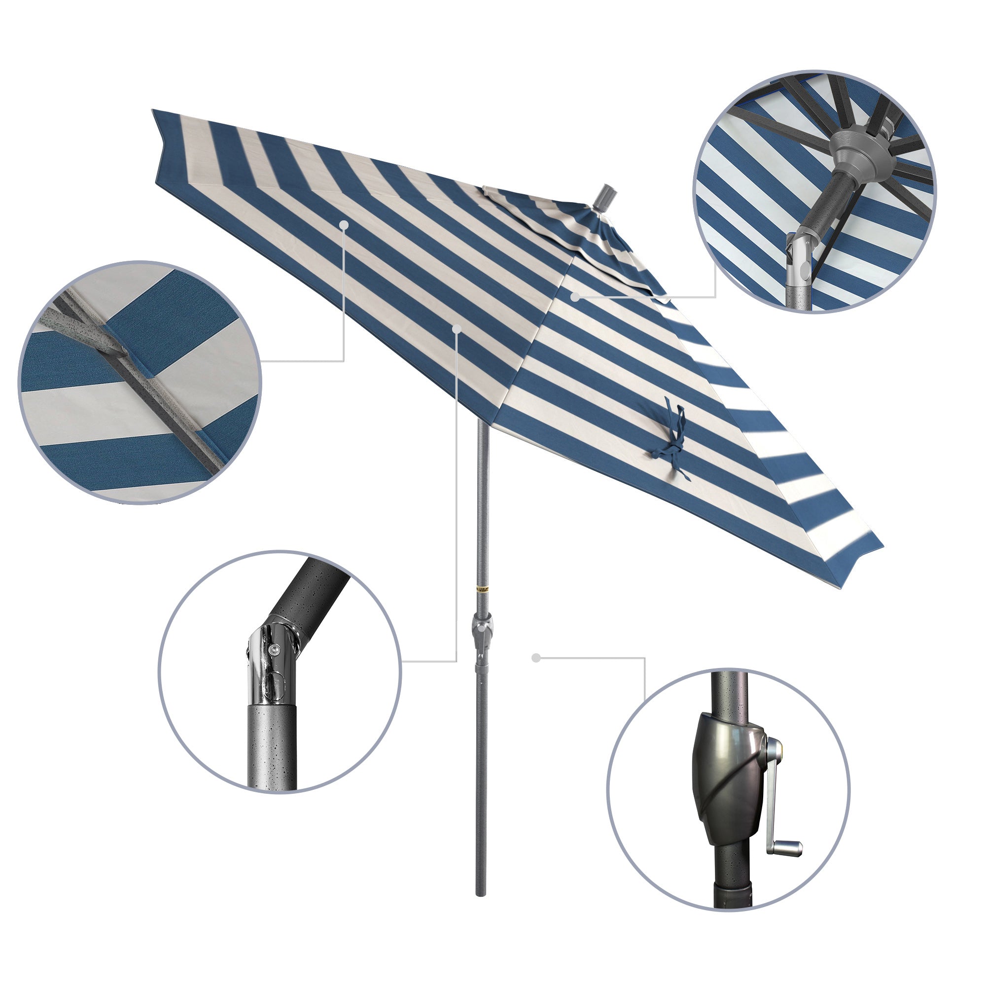 9' Pacific Trail Series Patio Umbrella - Sunbrella Fabric