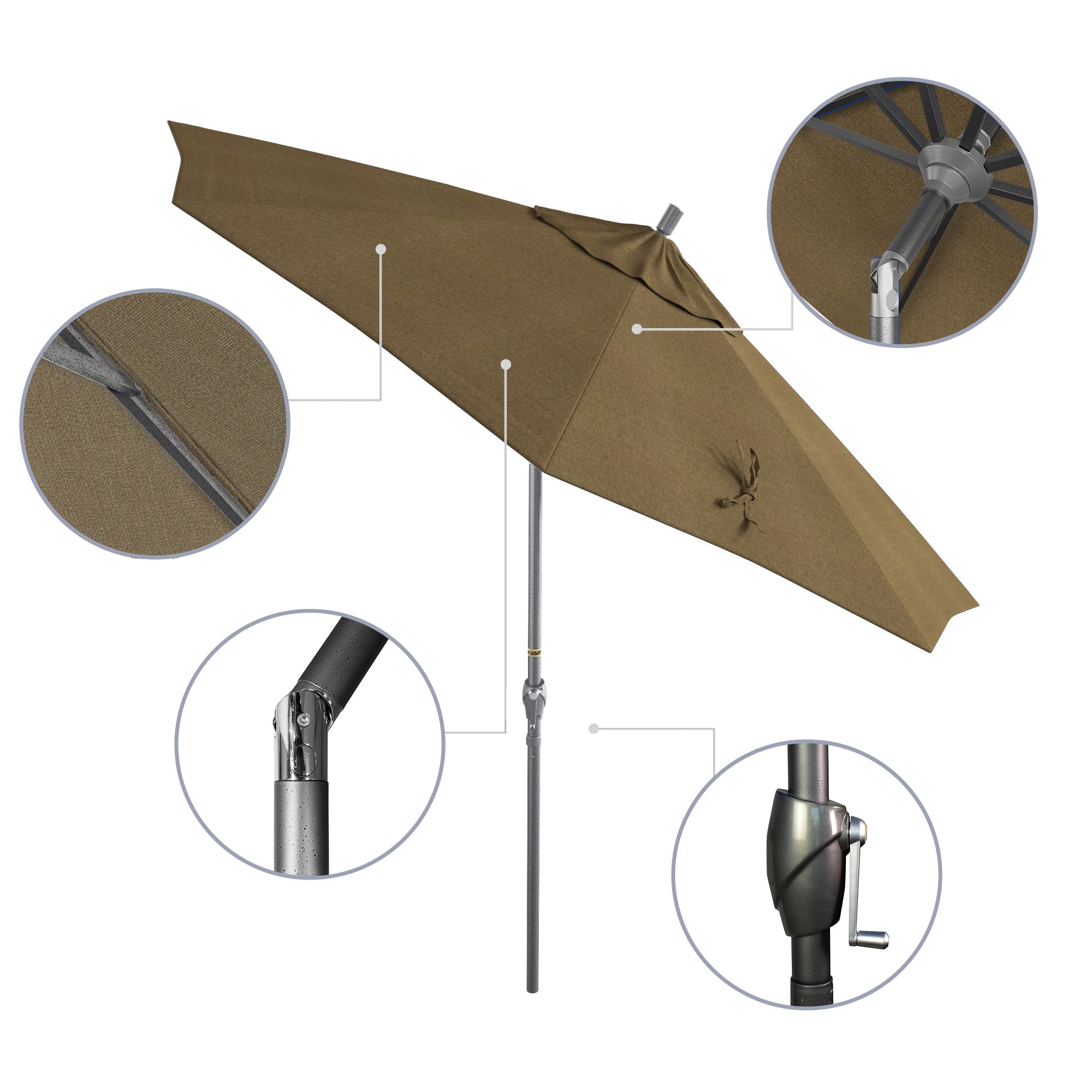 9' Pacific Trail Series Patio Umbrella - Sunbrella Fabric