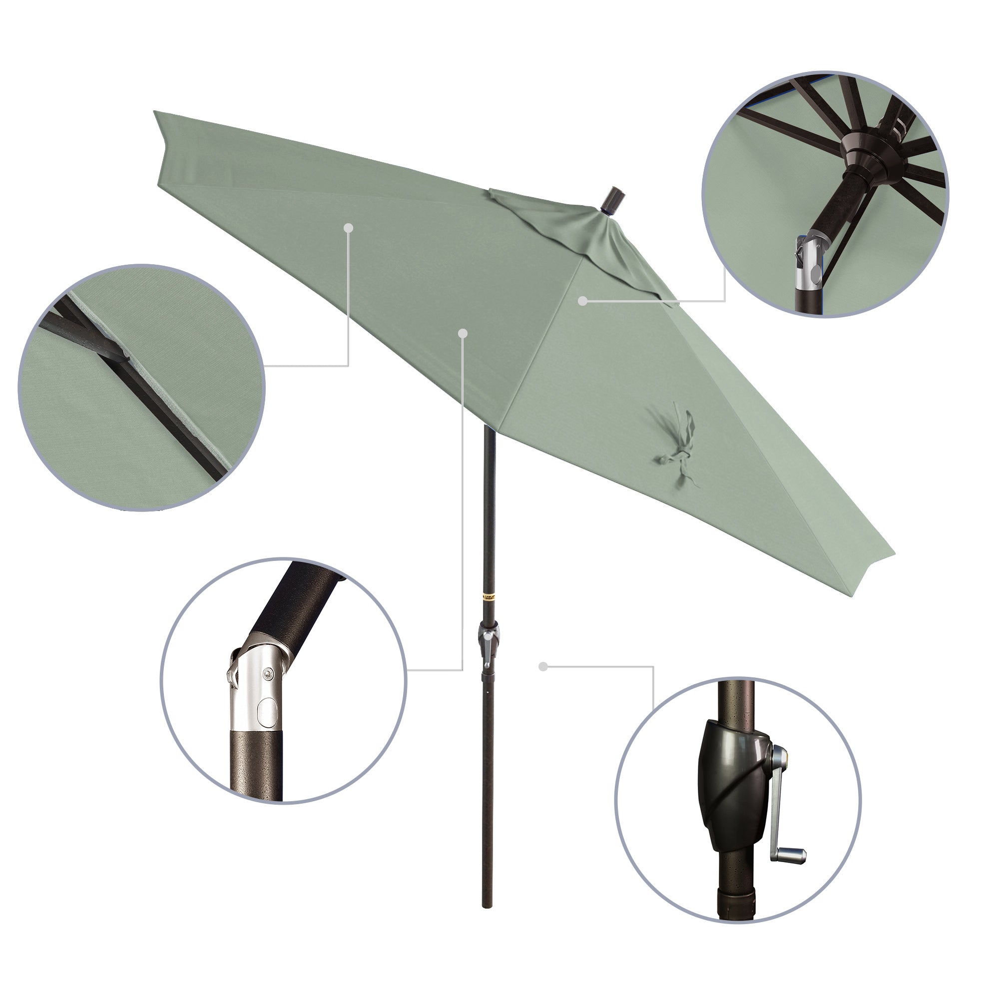 9' Pacific Trail Series Patio Umbrella - Sunbrella Fabric