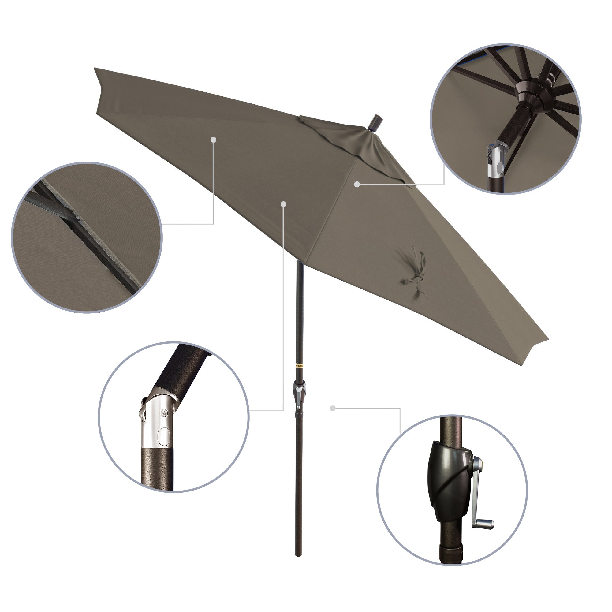 9' Pacific Trail Series Patio Umbrella - Sunbrella Fabric