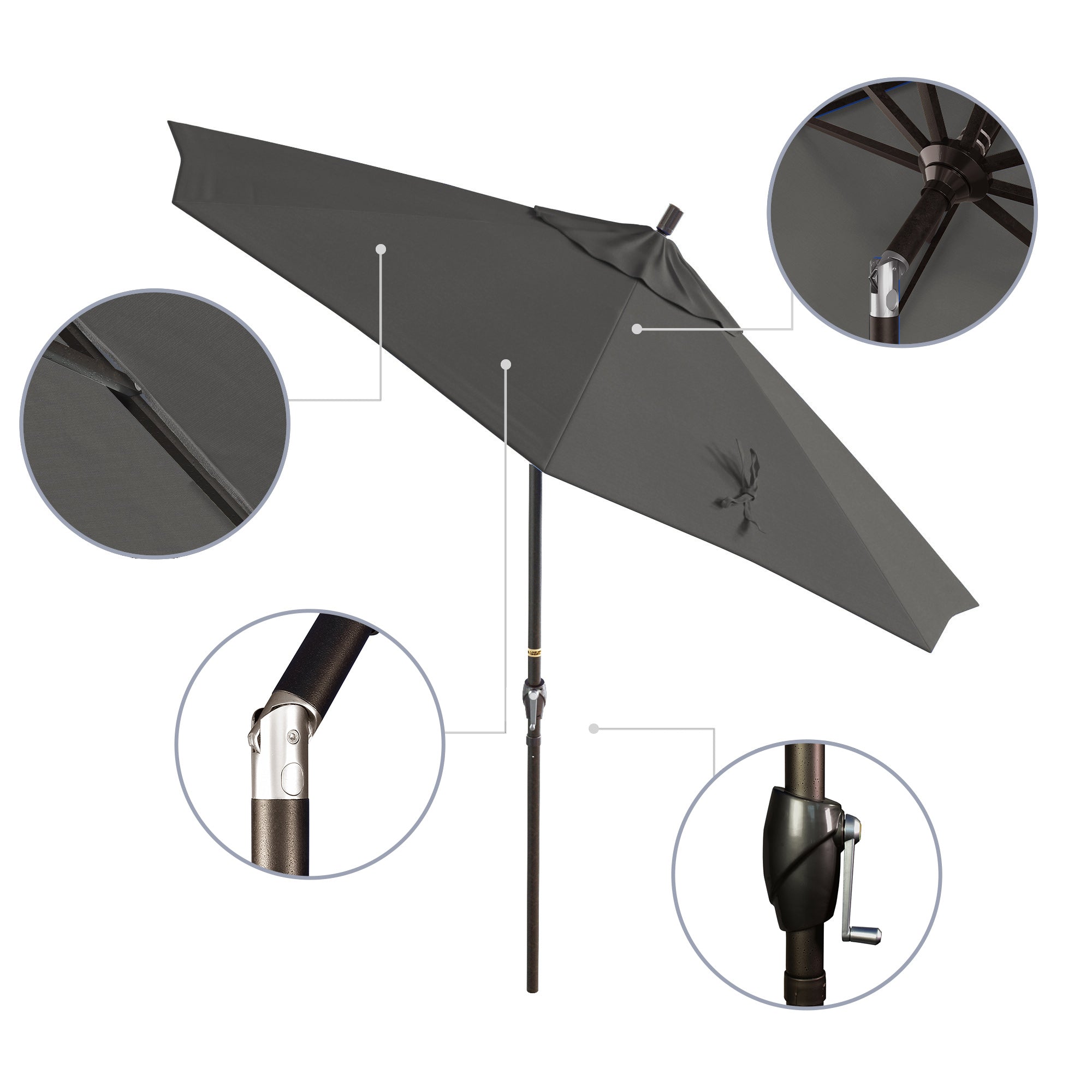 9' Pacific Trail Series Patio Umbrella - Sunbrella Fabric