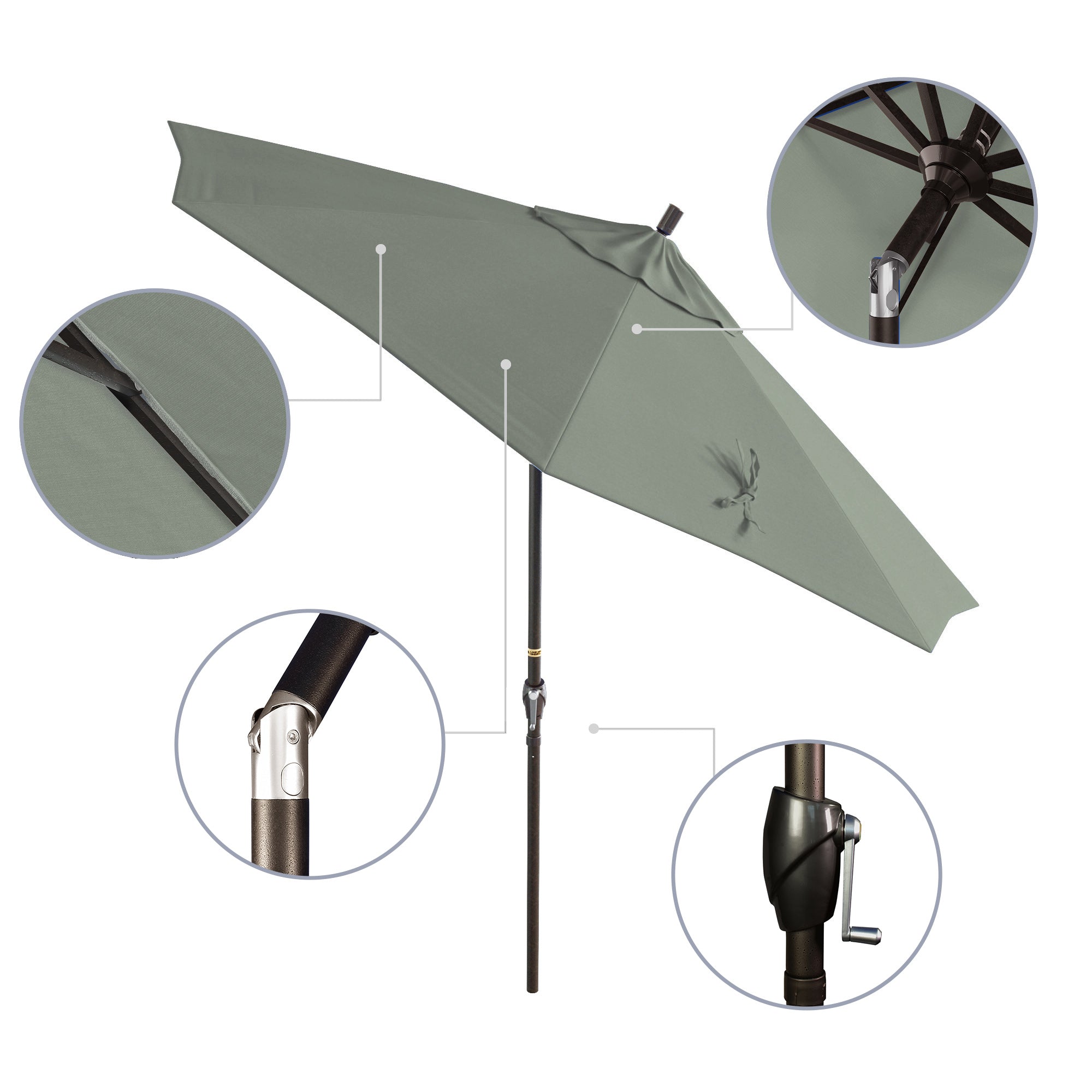9' Pacific Trail Series Patio Umbrella - Sunbrella Fabric