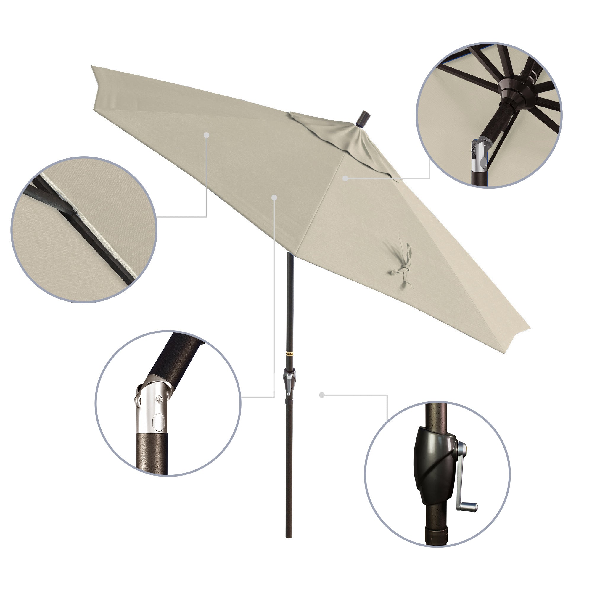 9' Pacific Trail Series Patio Umbrella - Sunbrella Fabric