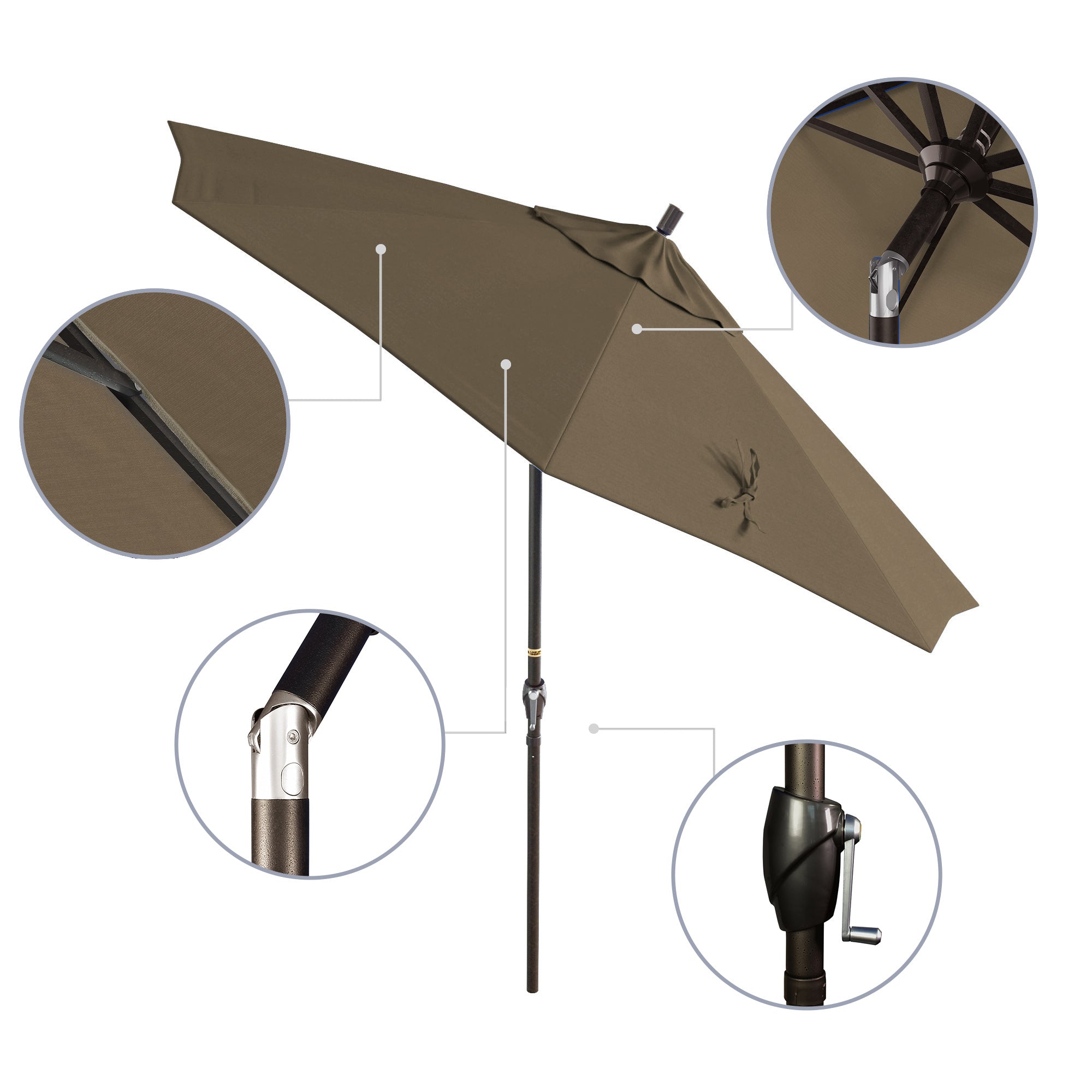 9' Pacific Trail Series Patio Umbrella - Sunbrella Fabric