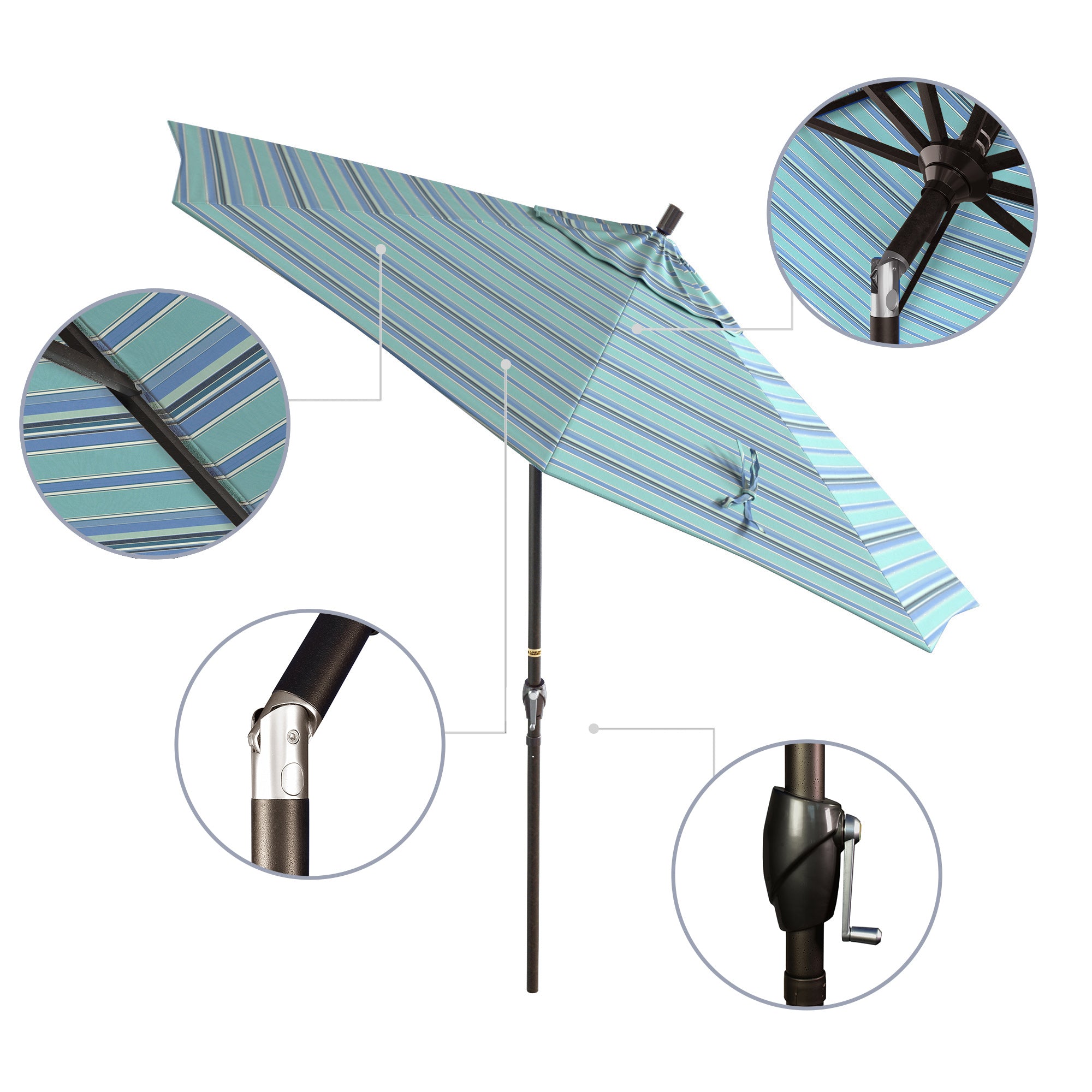 9' Pacific Trail Series Patio Umbrella - Sunbrella Fabric