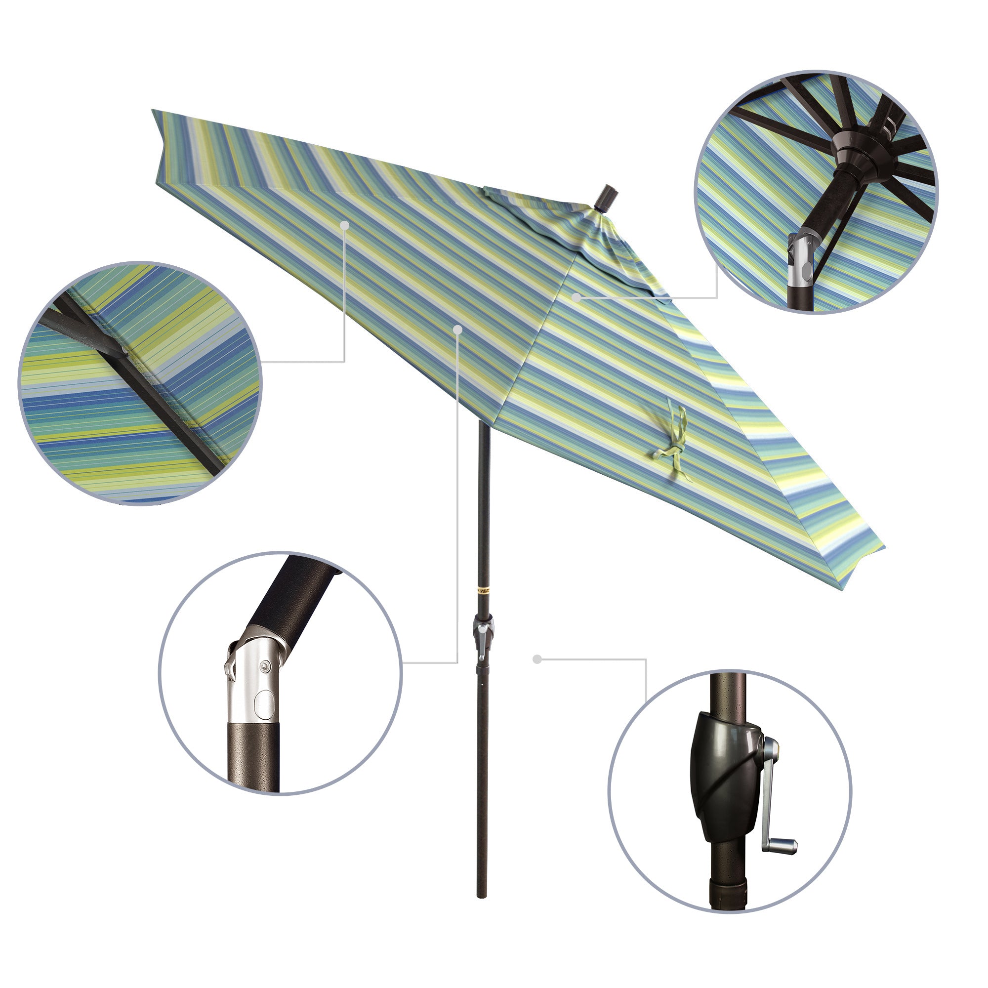 9' Pacific Trail Series Patio Umbrella - Sunbrella Fabric
