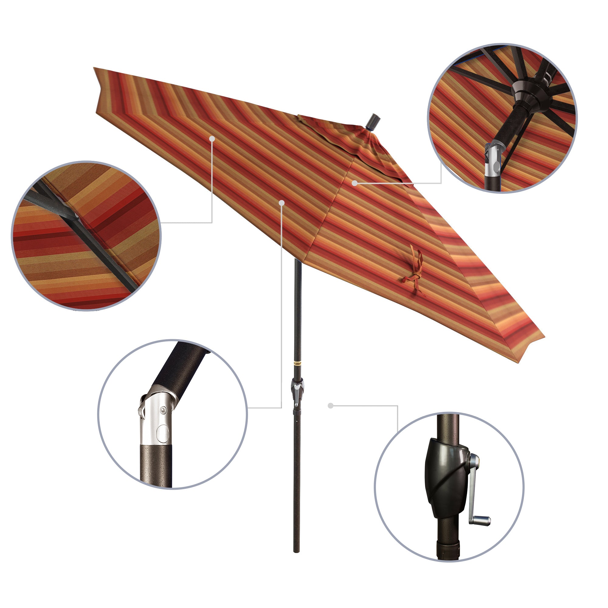 9' Pacific Trail Series Patio Umbrella - Sunbrella Fabric