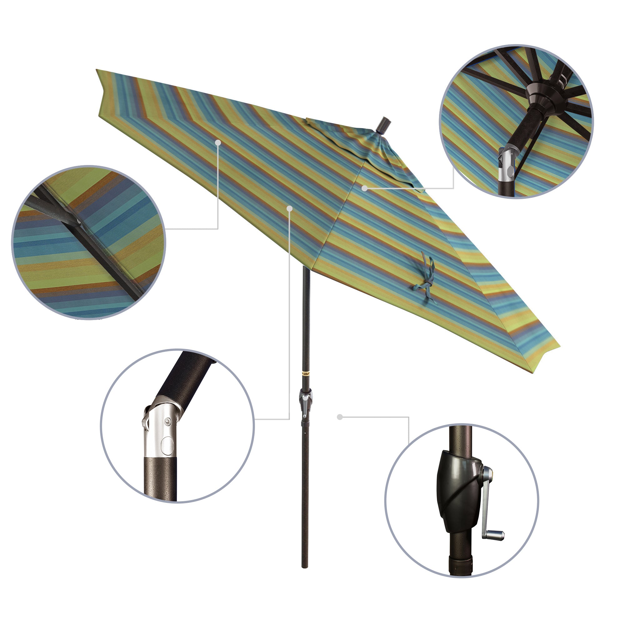9' Pacific Trail Series Patio Umbrella - Sunbrella Fabric