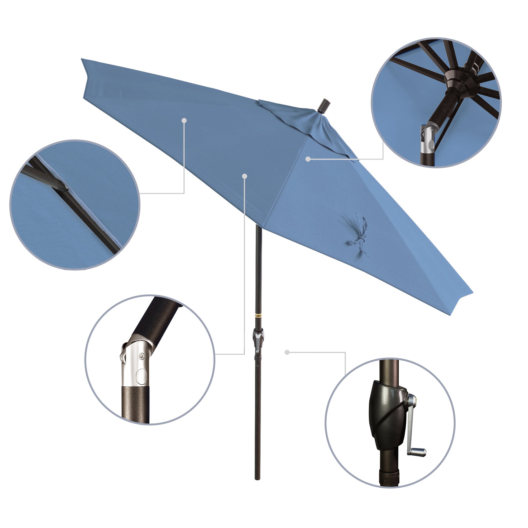 9' Pacific Trail Series Patio Umbrella - Sunbrella Fabric