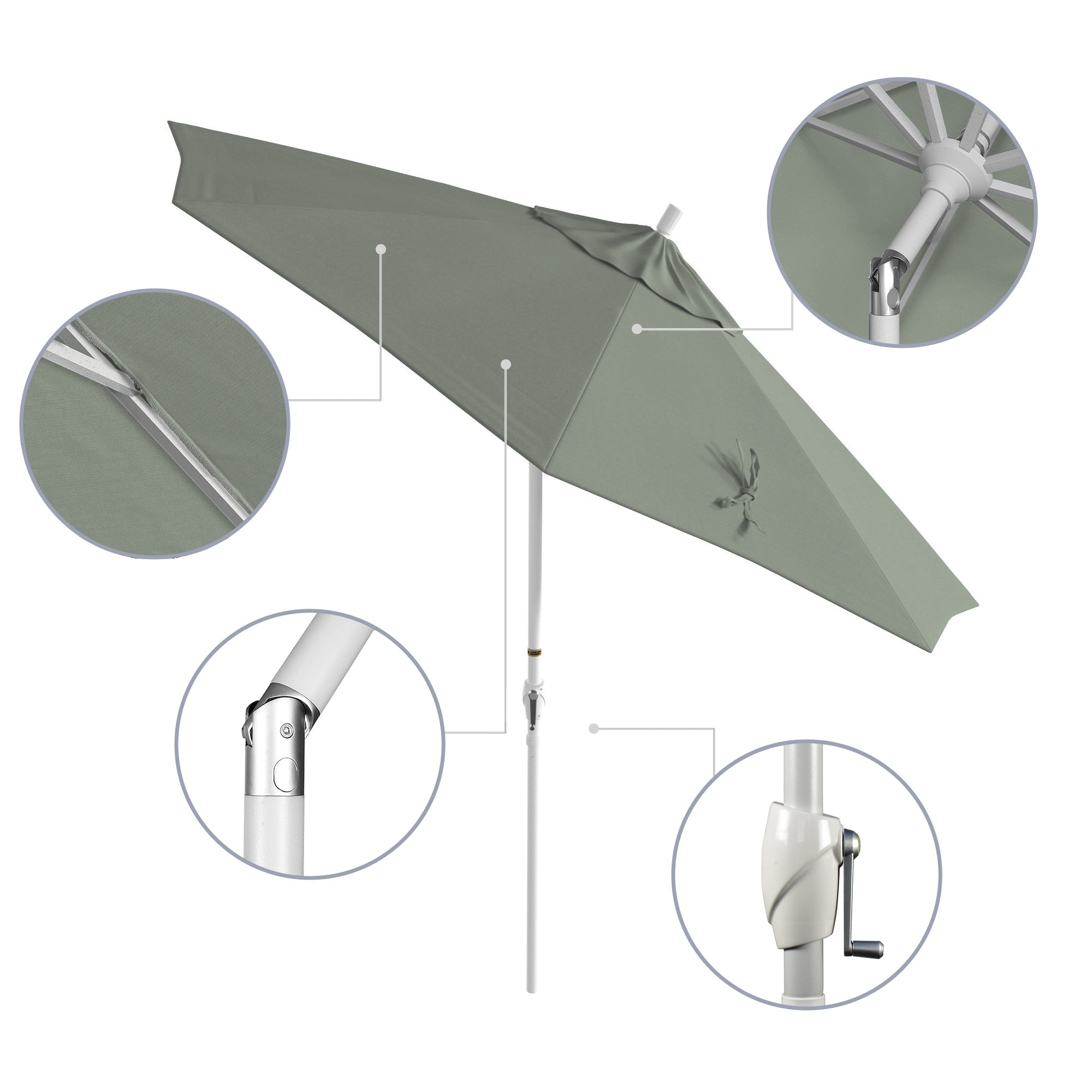 9' Pacific Trail Series Patio Umbrella - Sunbrella Fabric
