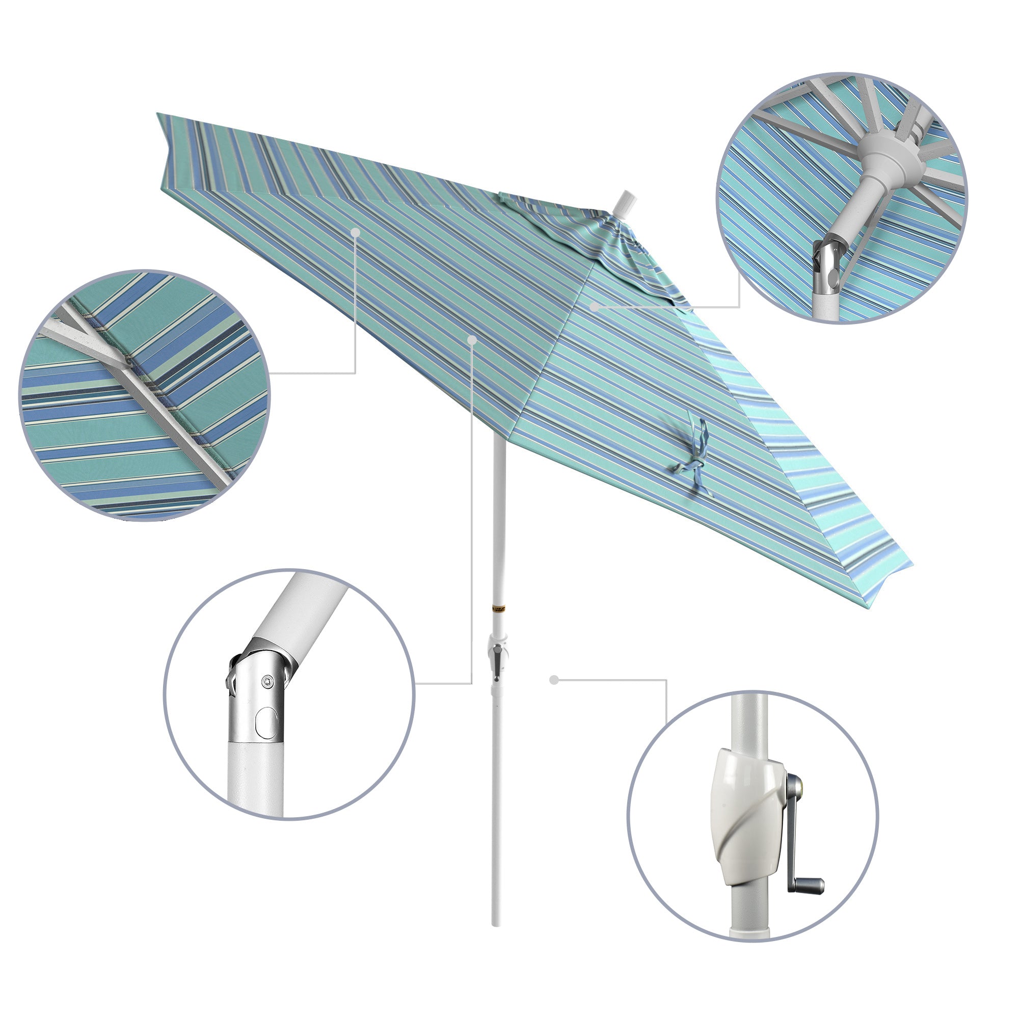 9' Pacific Trail Series Patio Umbrella - Sunbrella Fabric
