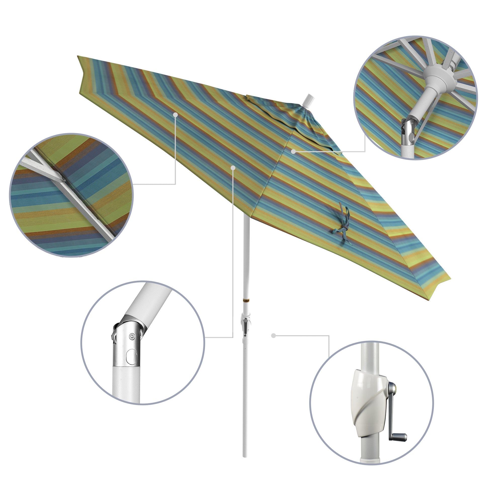 9' Pacific Trail Series Patio Umbrella - Sunbrella Fabric