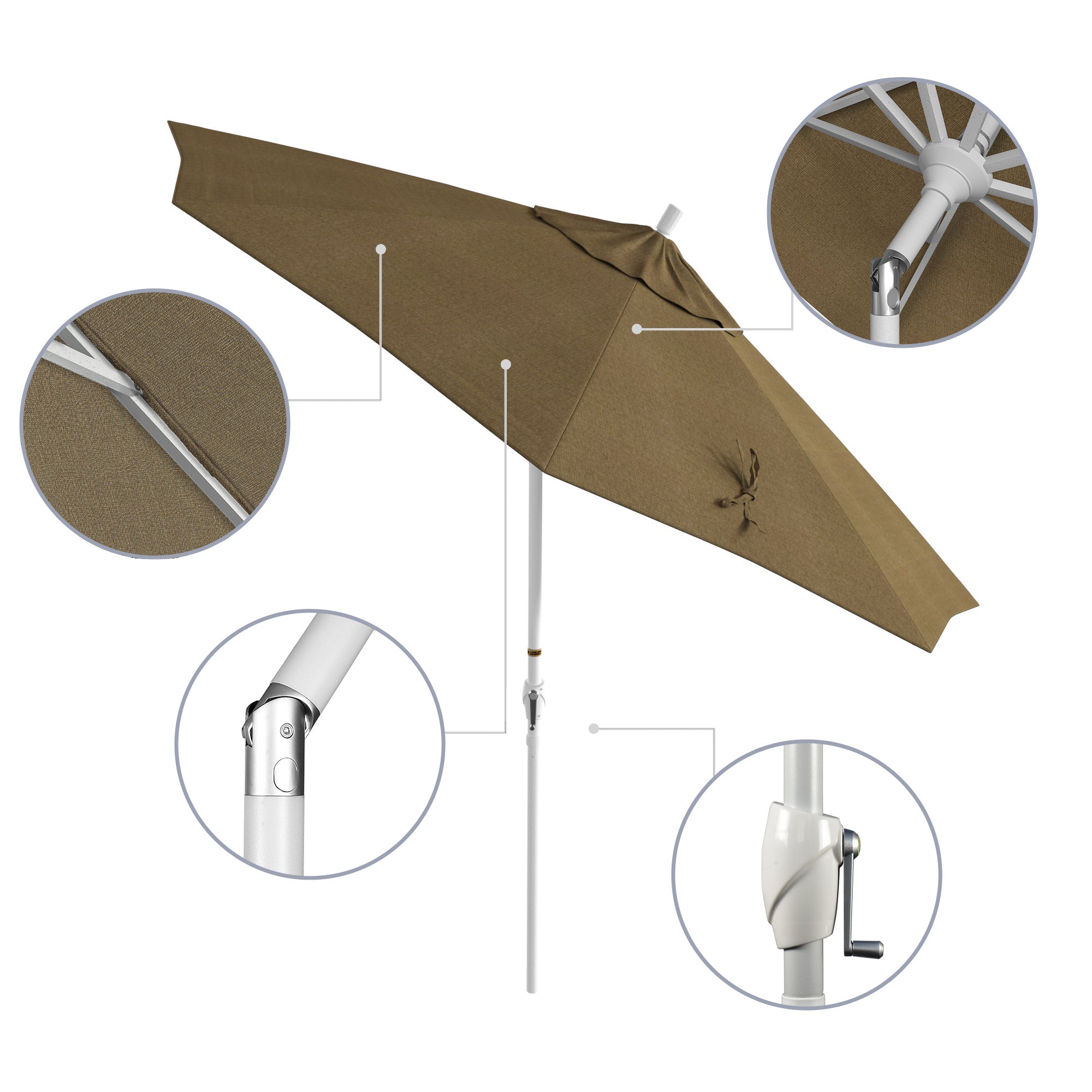 9' Pacific Trail Series Patio Umbrella - Sunbrella Fabric