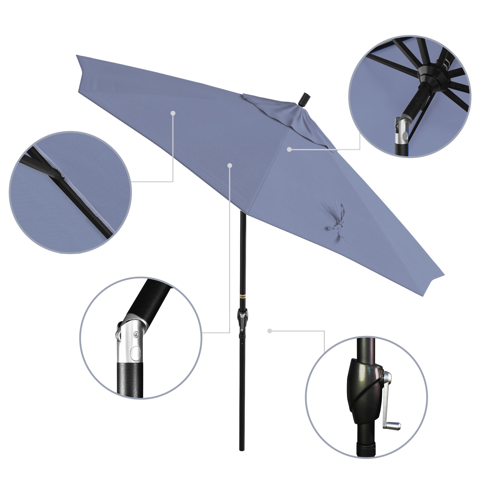 9' Pacific Trail Series Patio Umbrella - Sunbrella Fabric