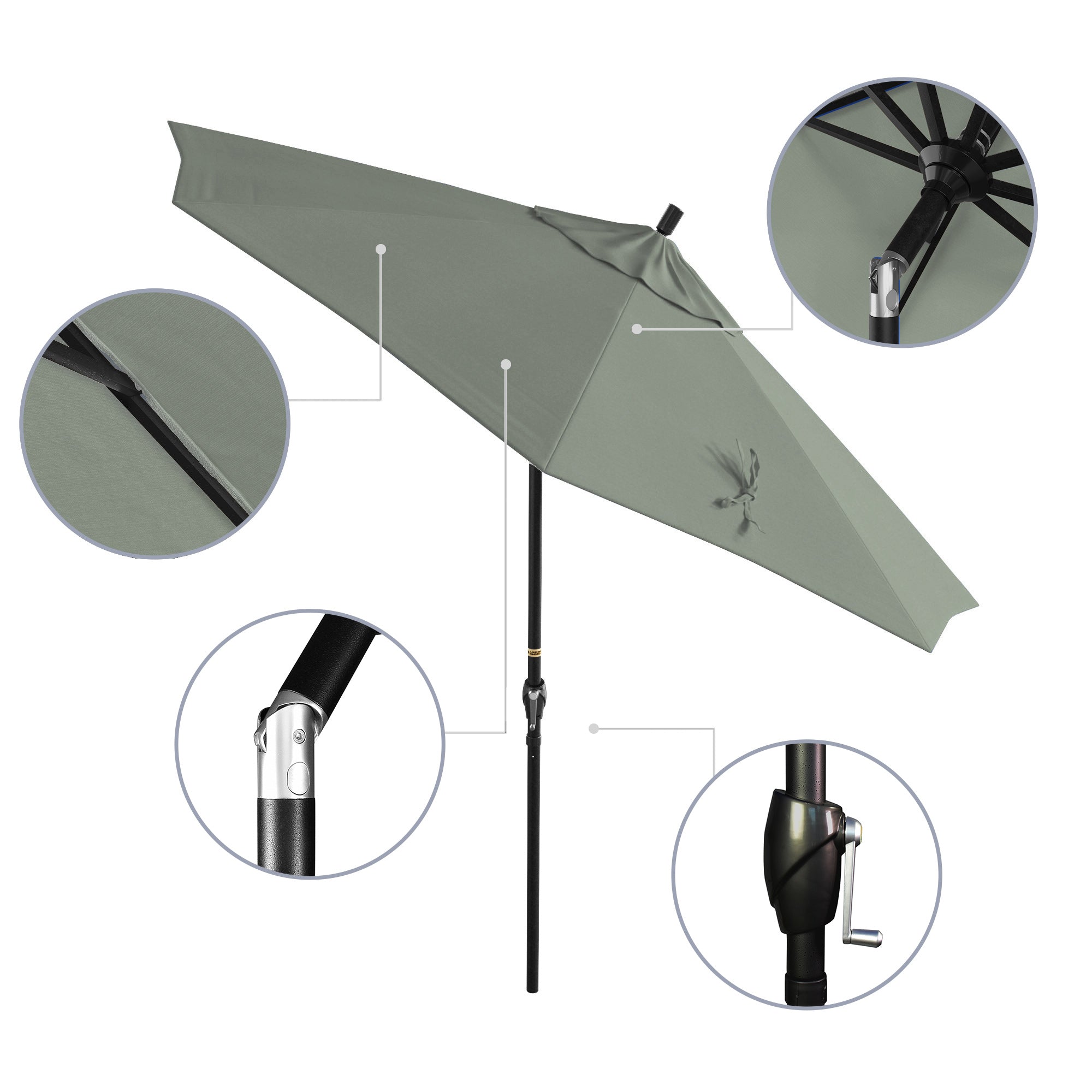 9' Pacific Trail Series Patio Umbrella - Sunbrella Fabric