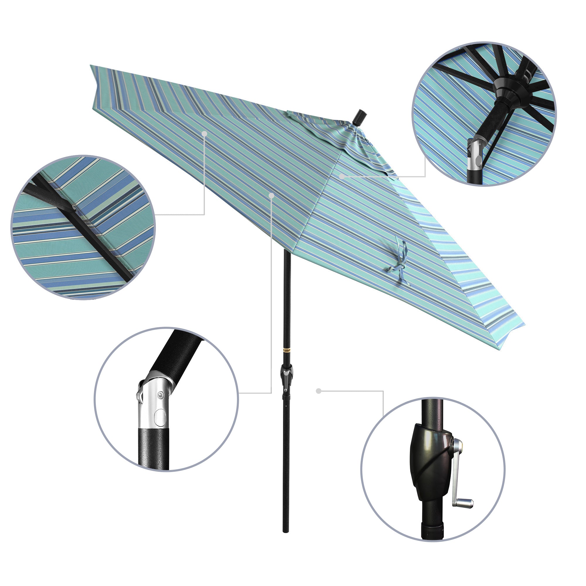 9' Pacific Trail Series Patio Umbrella - Sunbrella Fabric