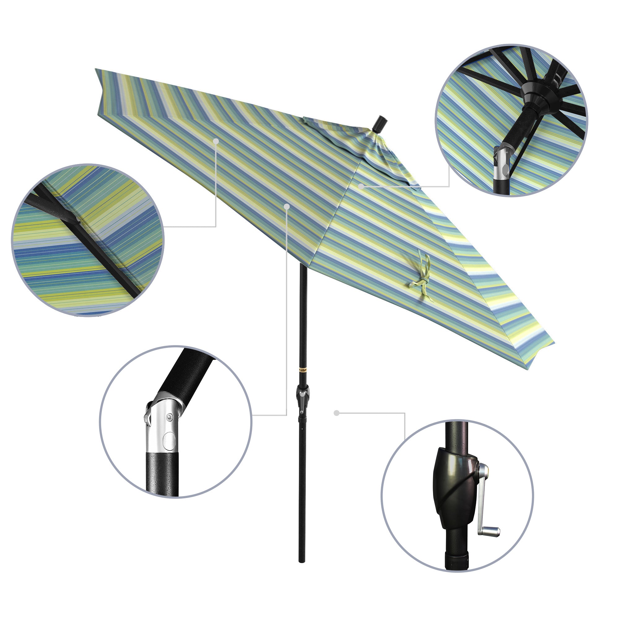 9' Pacific Trail Series Patio Umbrella - Sunbrella Fabric
