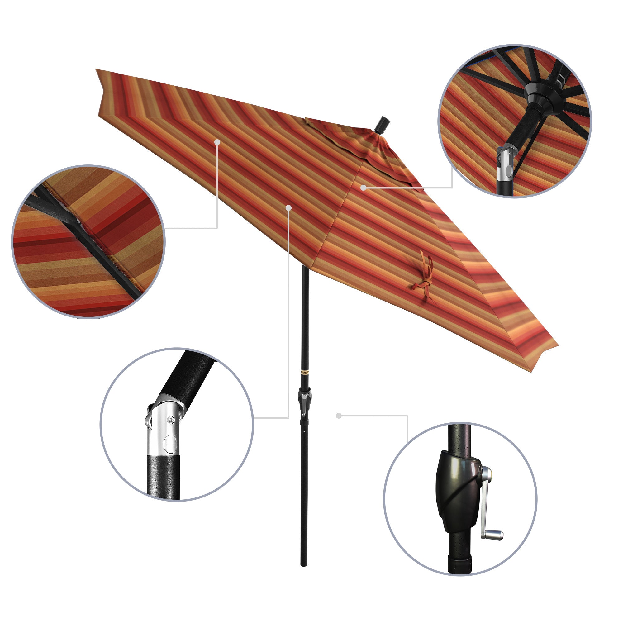 9' Pacific Trail Series Patio Umbrella - Sunbrella Fabric
