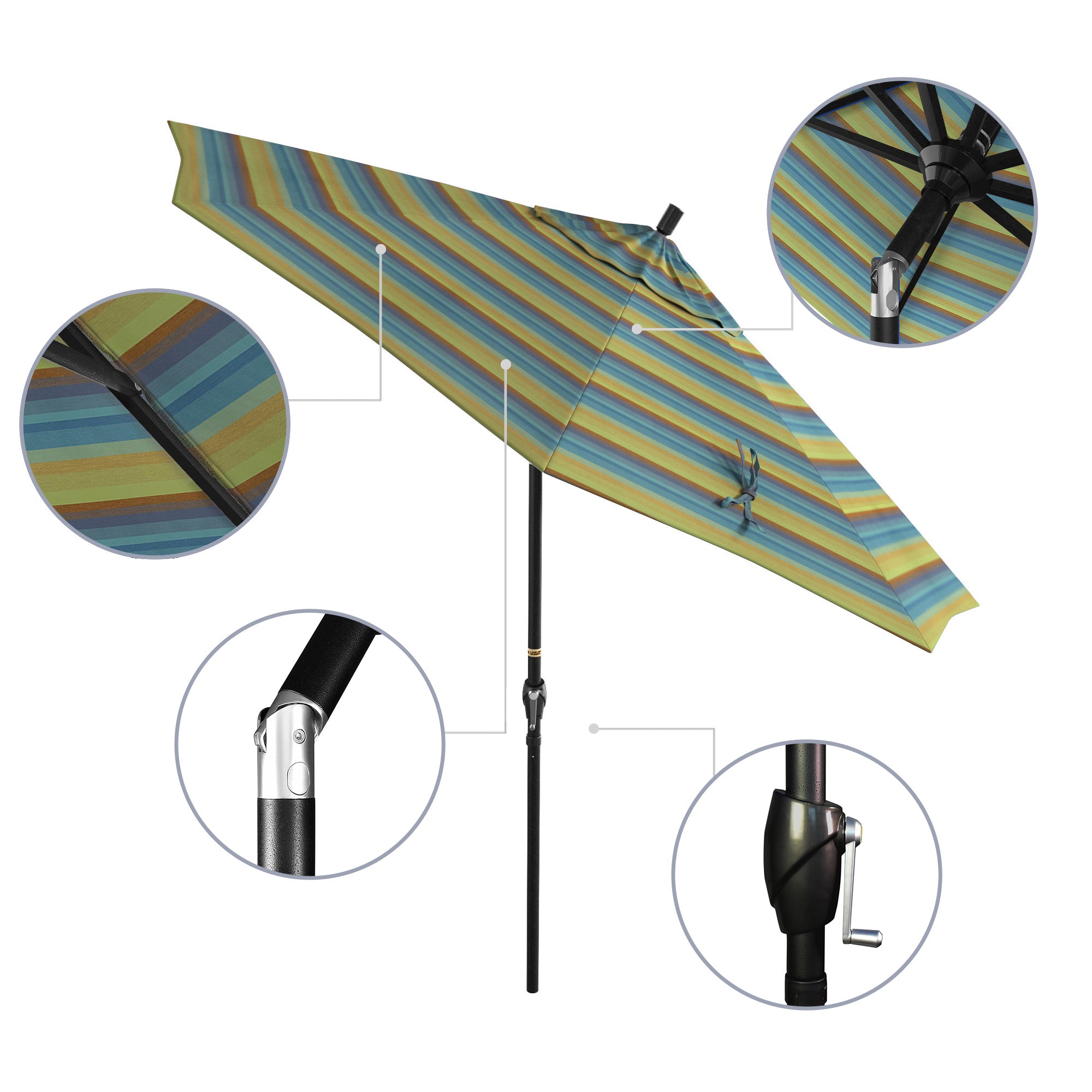 9' Pacific Trail Series Patio Umbrella - Sunbrella Fabric