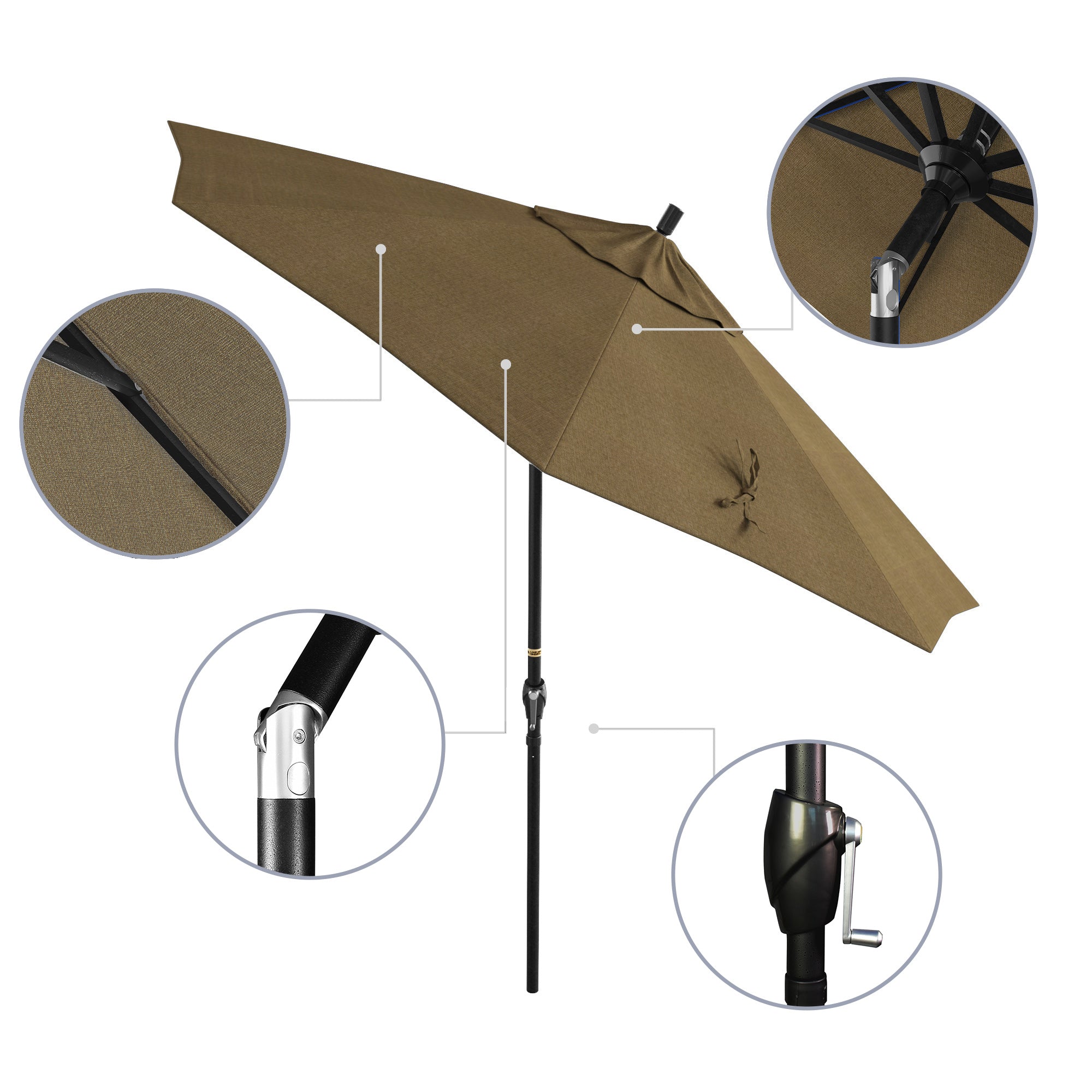 9' Pacific Trail Series Patio Umbrella - Sunbrella Fabric