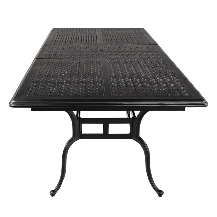 128" Hampton Cabriole Rectangular Dining Height Umbrella Table