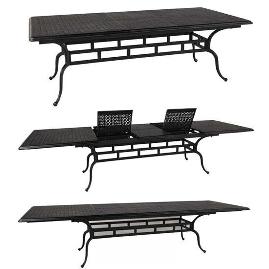 128" Hampton Cabriole Rectangular Dining Height Umbrella Table