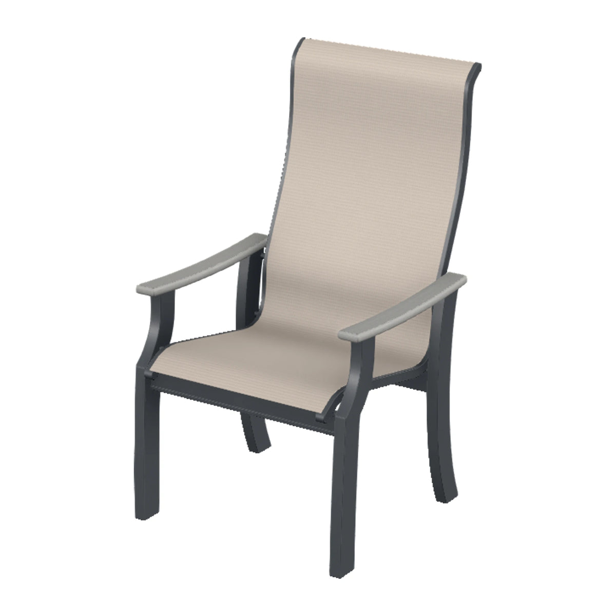St. Catherine Sling Supreme Height Armchair — Classic Graphite MGP / Cape Grey Accents