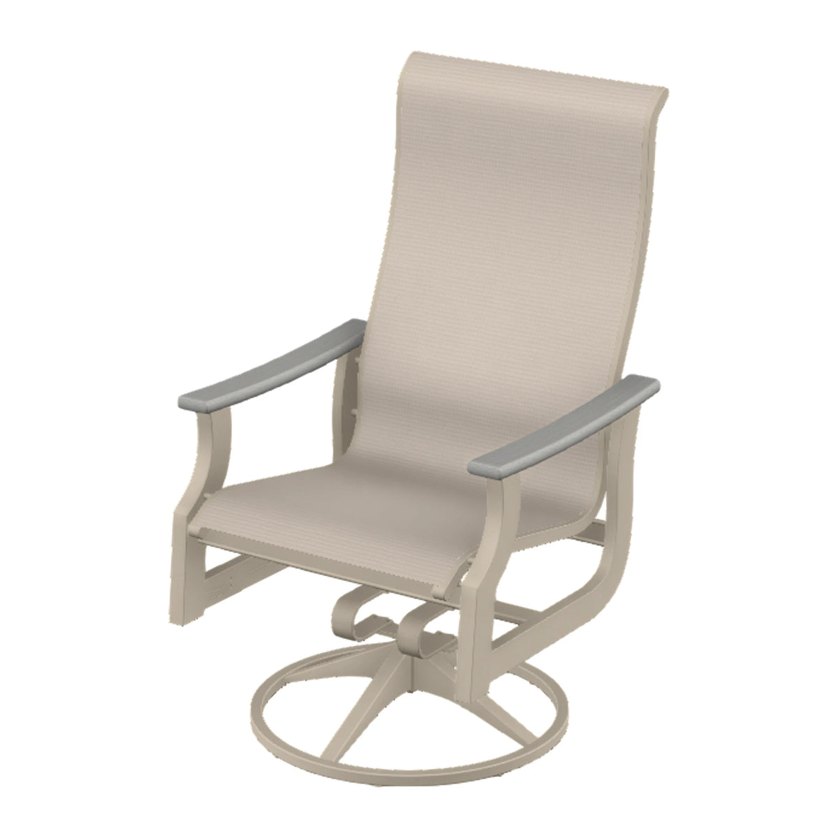St. Catherine Sling Supreme Height Swivel Rocker — Desert Sand MGP / Cape Grey Accents