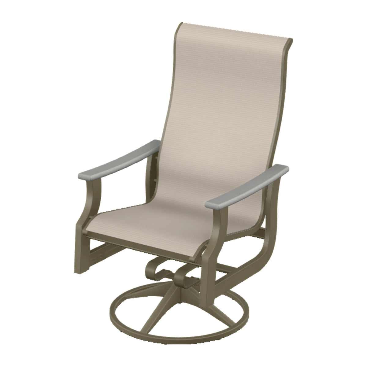 St. Catherine Sling Supreme Height Swivel Rocker — Beachwood MGP / Cape Grey Accents