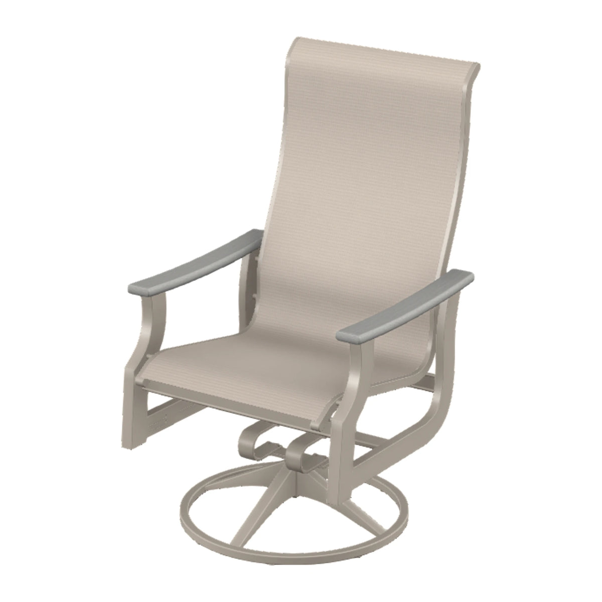 St. Catherine Sling Supreme Height Swivel Rocker — Warm Grey MGP / Cape Grey Accents