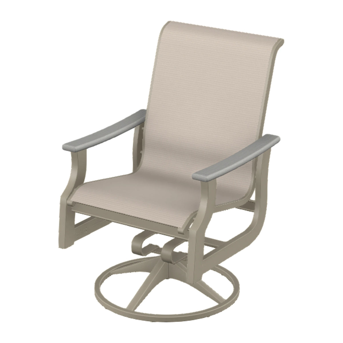 St. Catherine Sling Swivel Rocker — Storm MGP / Cape Grey Accents