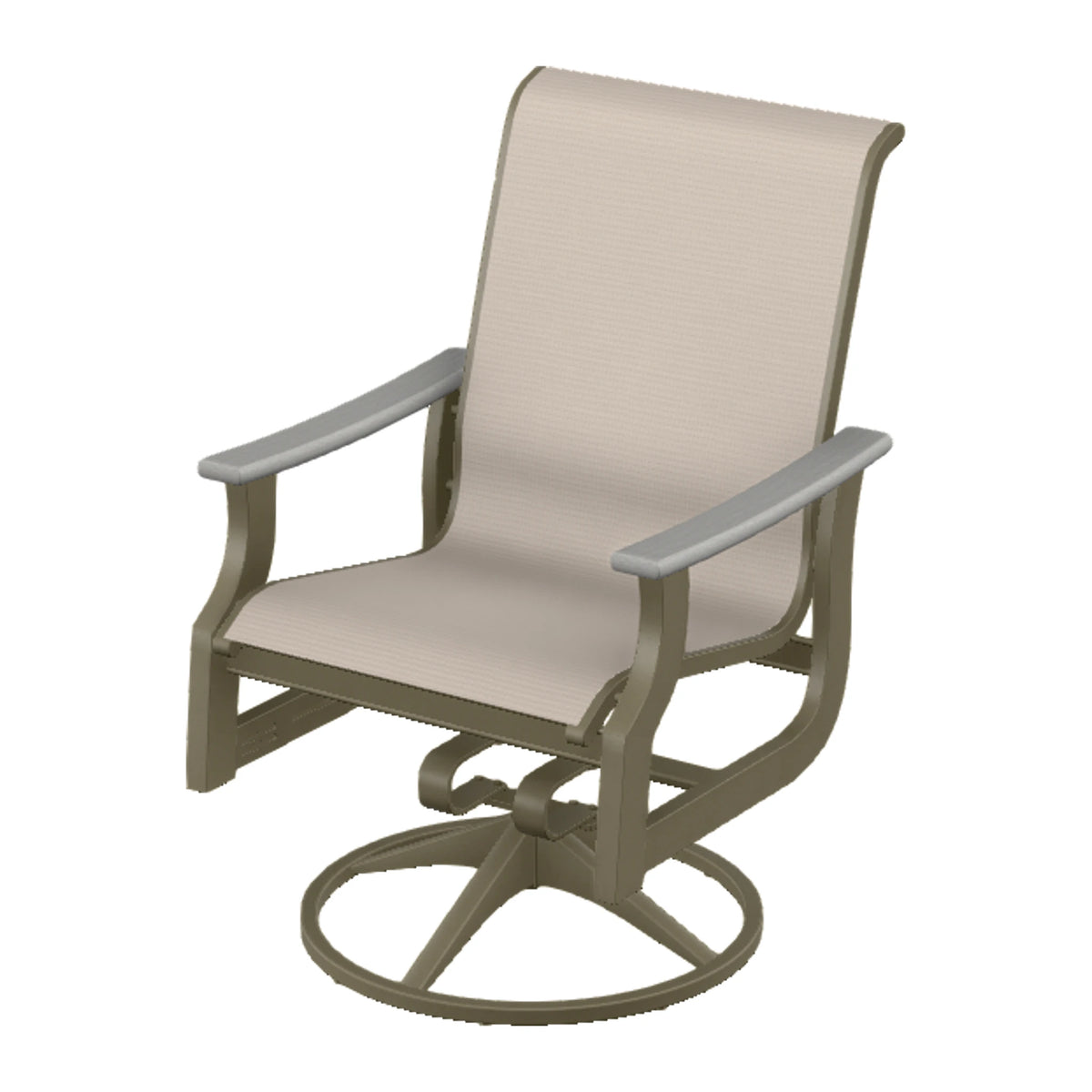 St. Catherine Sling Swivel Rocker — Beachwood MGP / Cape Grey Accents