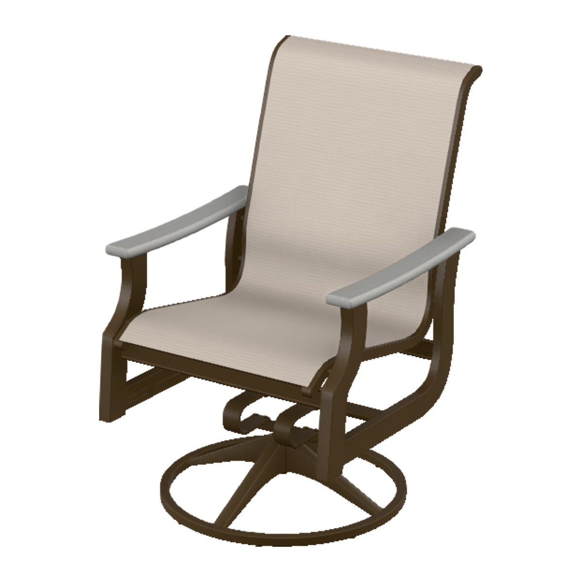 St. Catherine Sling Swivel Rocker — Kona MGP / Cape Grey Accents