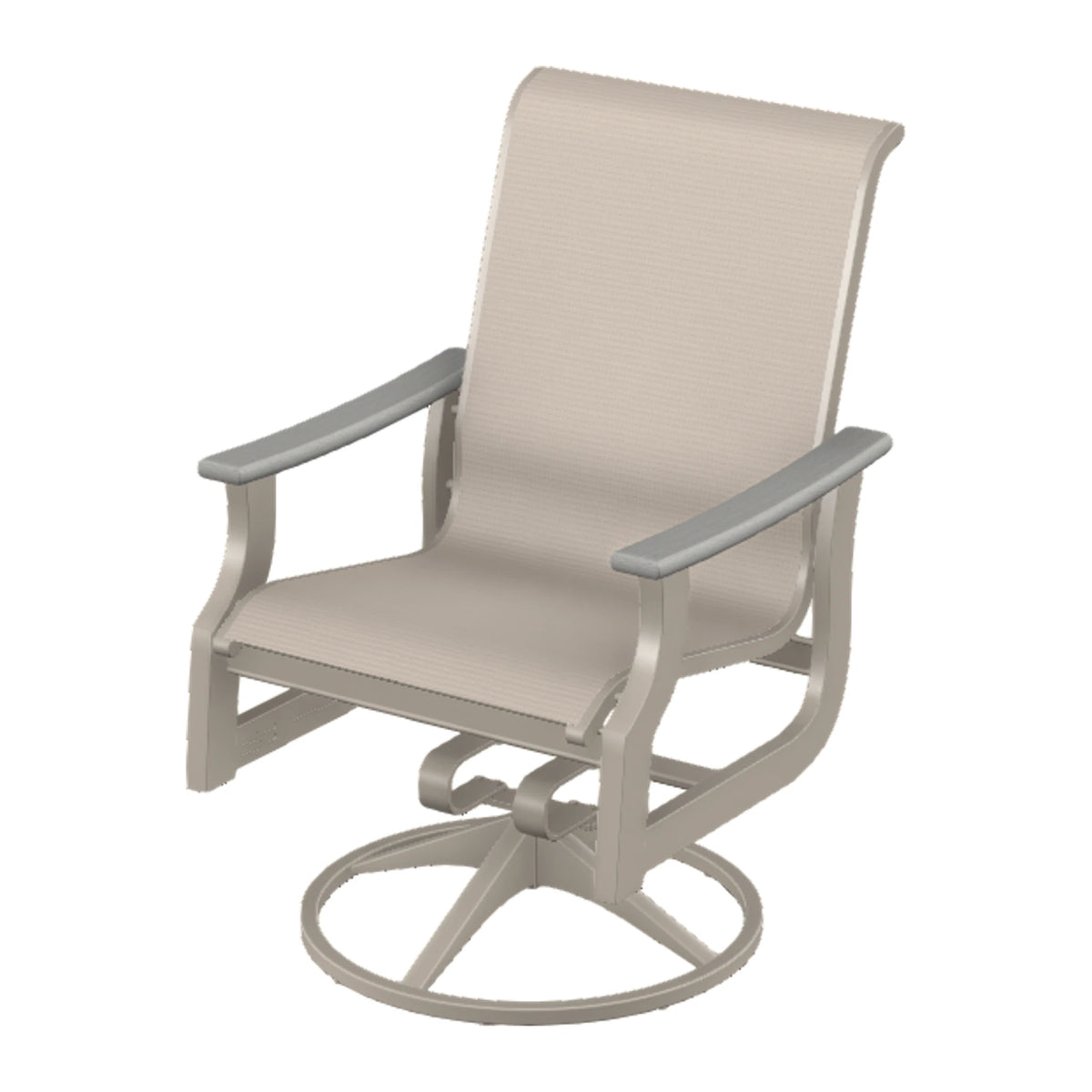 St. Catherine Sling Swivel Rocker — Warm Grey MGP / Cape Grey Accents