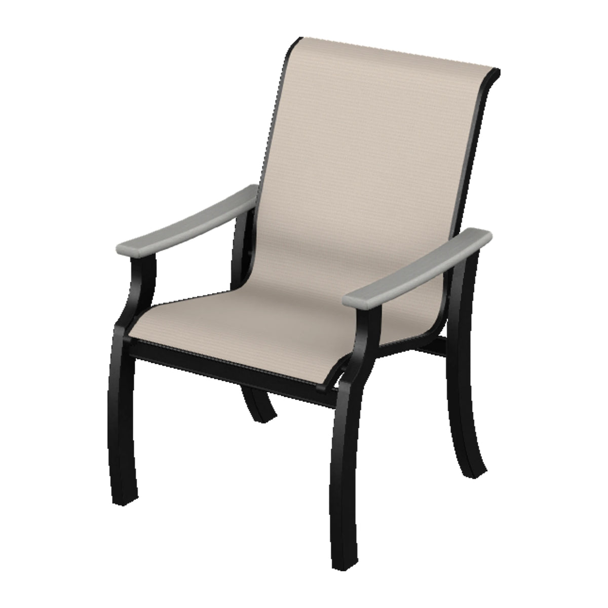 St. Catherine Sling Armchair — Black MGP / Cape Grey Accents